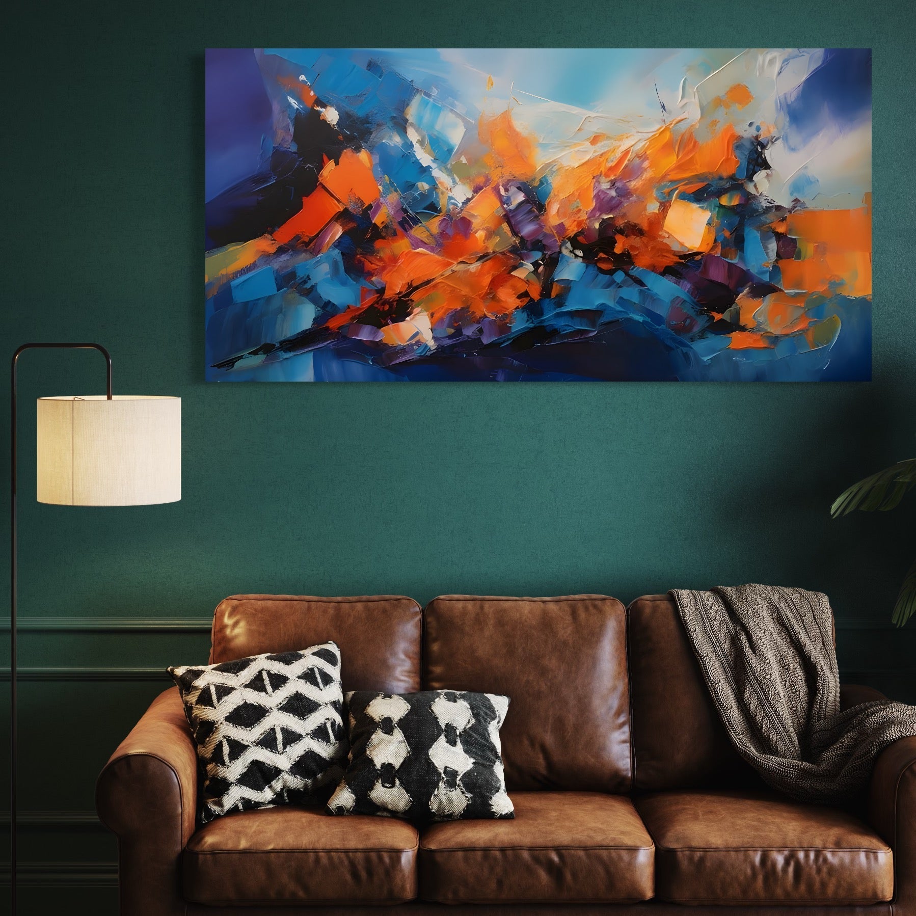 Tablou Canvas Premium LuxCanva® C1250, Futuristic Abstract Art , Relaxare, Living Room, Culori Vibrante