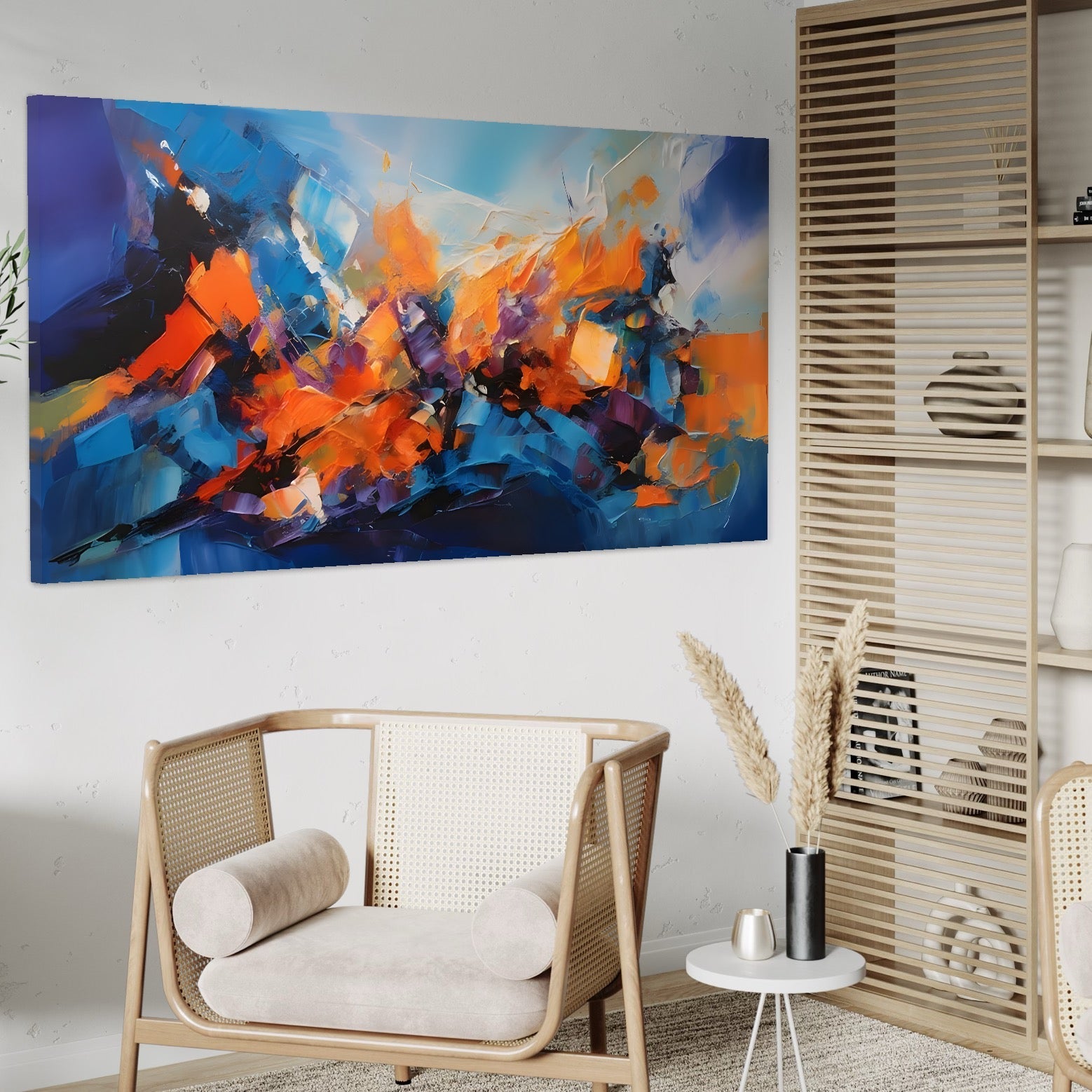 Tablou Canvas Premium LuxCanva® C1250, Futuristic Abstract Art , Relaxare, Living Room, Culori Vibrante