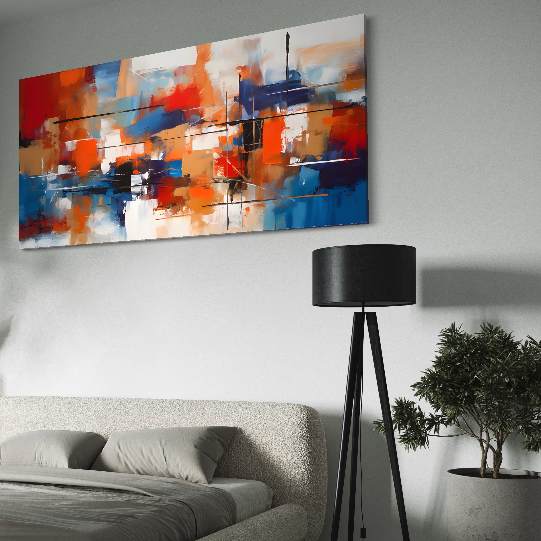 Tablou Canvas Premium LuxCanva® C1248, Pictura Multicolora Abstracta , Relaxare, Living Room, Culori Vibrante