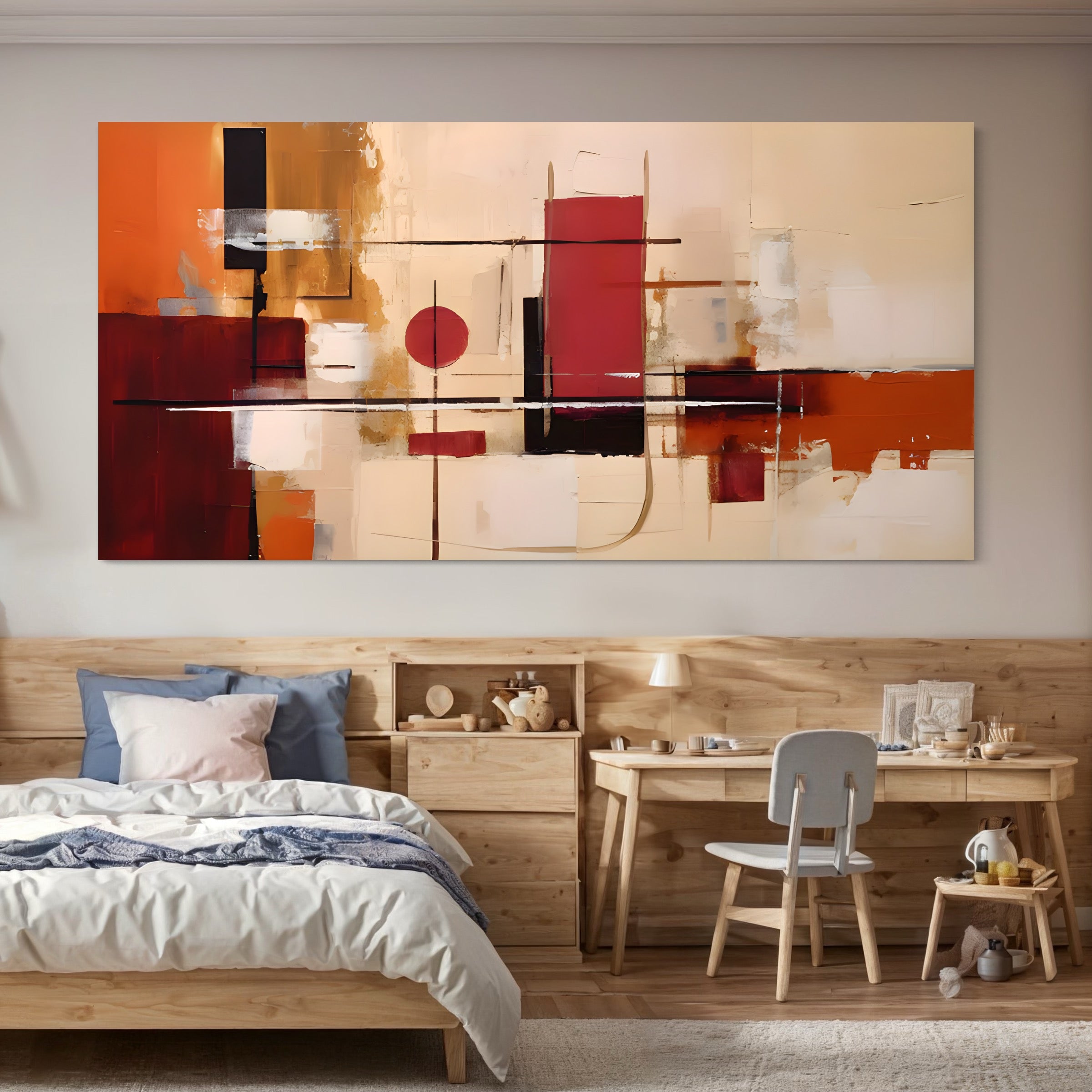 Tablou Canvas Premium LuxCanva® C1247 Pictura Iluzie Abstracta , Relaxare, Living Room, Culori Vibrante