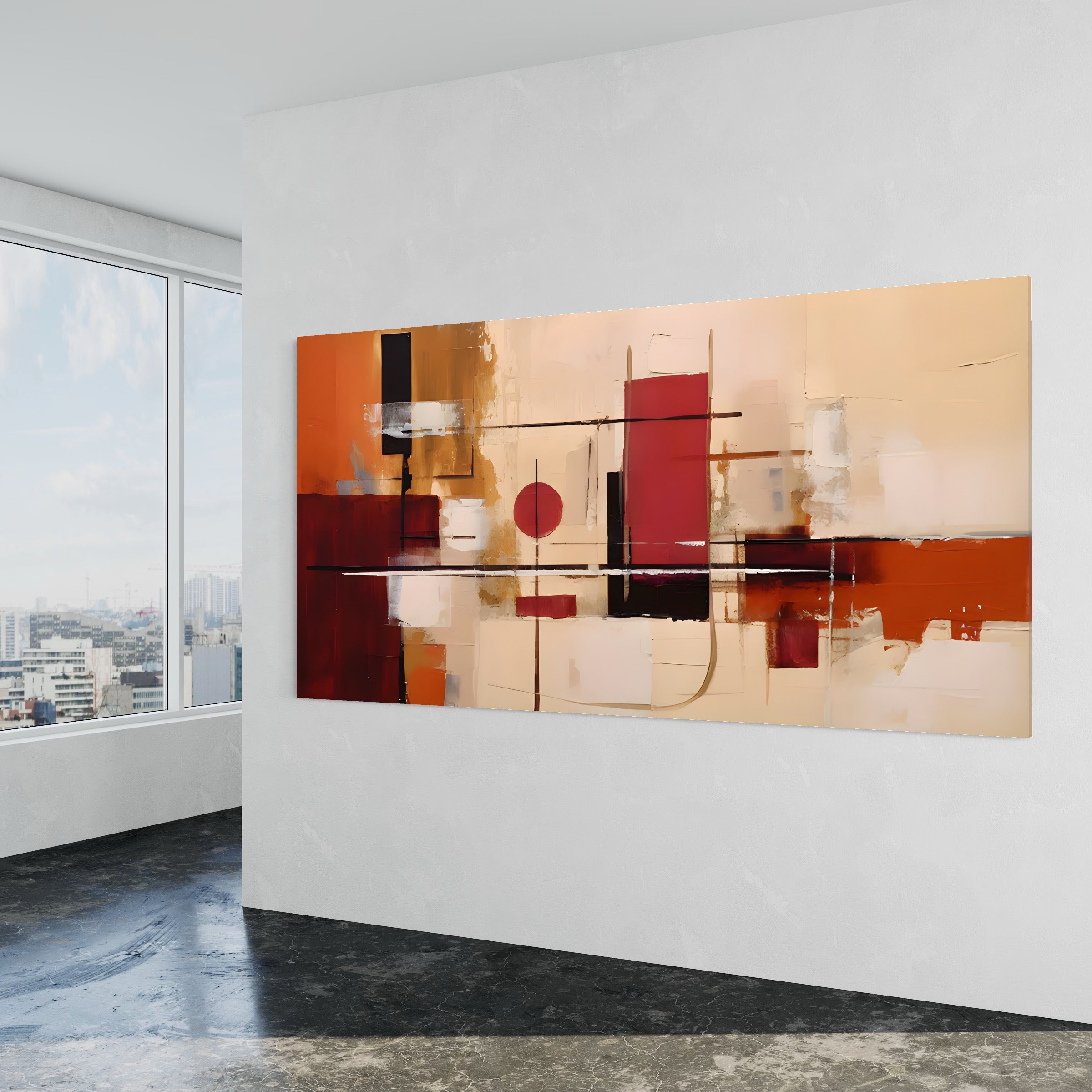 Tablou Canvas Premium LuxCanva® C1247 Pictura Iluzie Abstracta , Relaxare, Living Room, Culori Vibrante