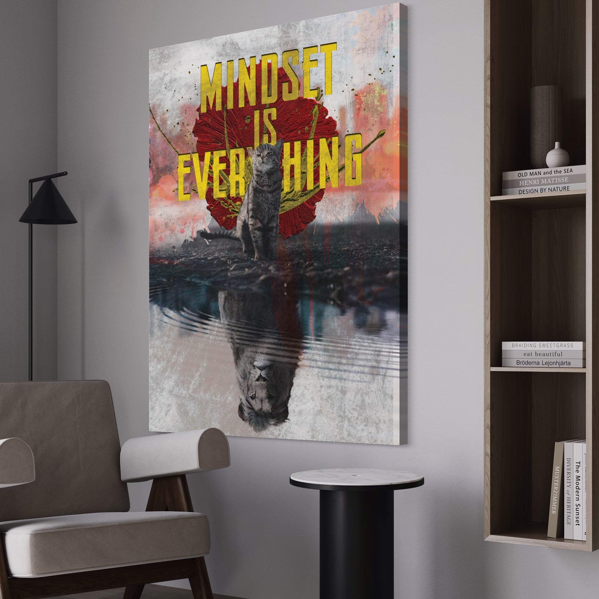 Tablou Canvas Premium LuxCanva® B1026 Mindset Is Everything , Citate, Viata, Inspirational, Motivational, Culori Vibrante