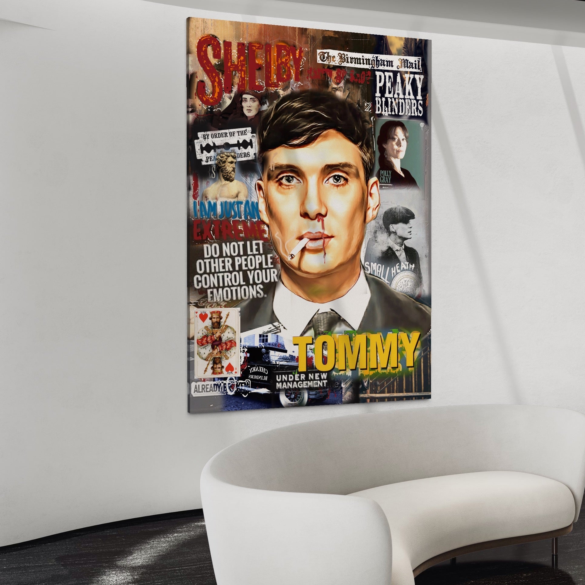 Tablou Canvas Premium LuxCanva® B1012, Peaky Blinders ,  Serial, Motivational, Gangsteri, Culori Vibrante