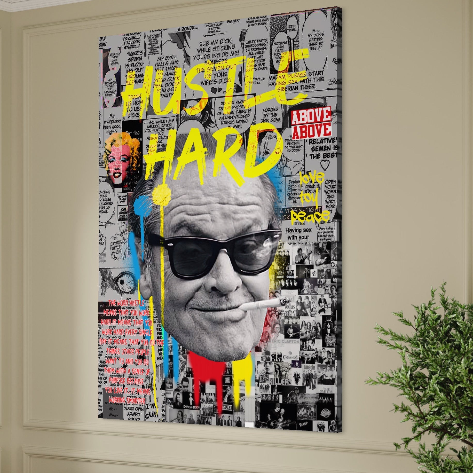 Tablou Canvas Premium LuxCanva® B1010, Jack Nicholson , Actori, Filme, Oscar, Motivational, Culori Vibrante