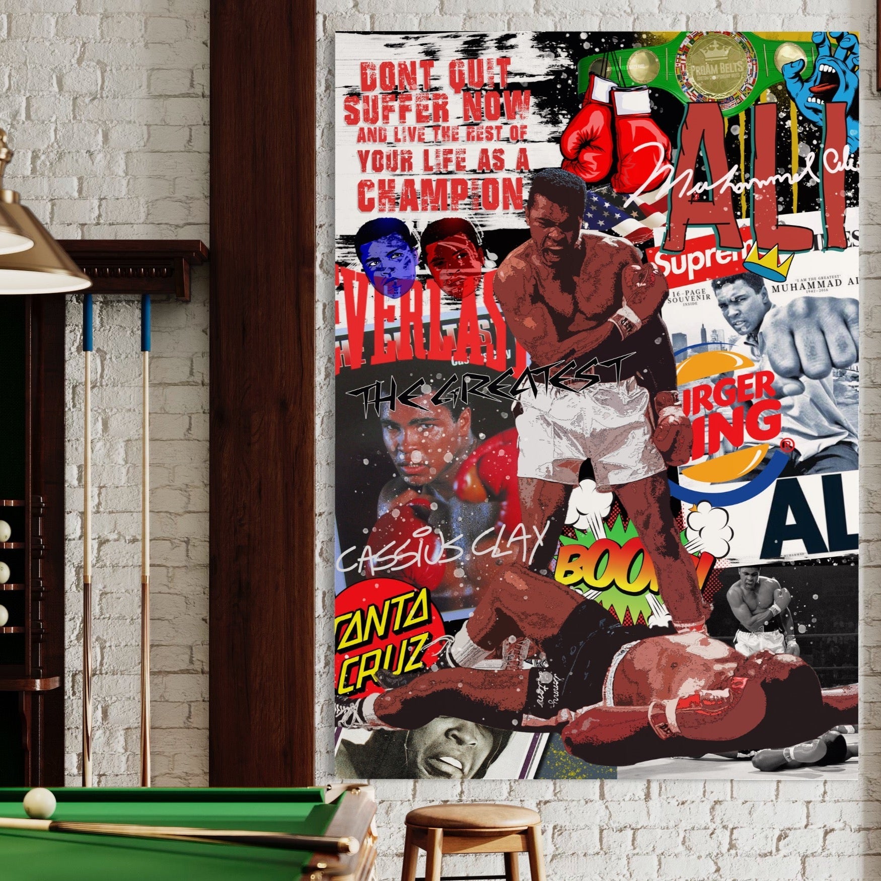 Tablou Canvas Premium LuxCanva® B1009, Muhammad Ali , Sportivi, Box, Pugilist, Motivational, Culori Vibrante
