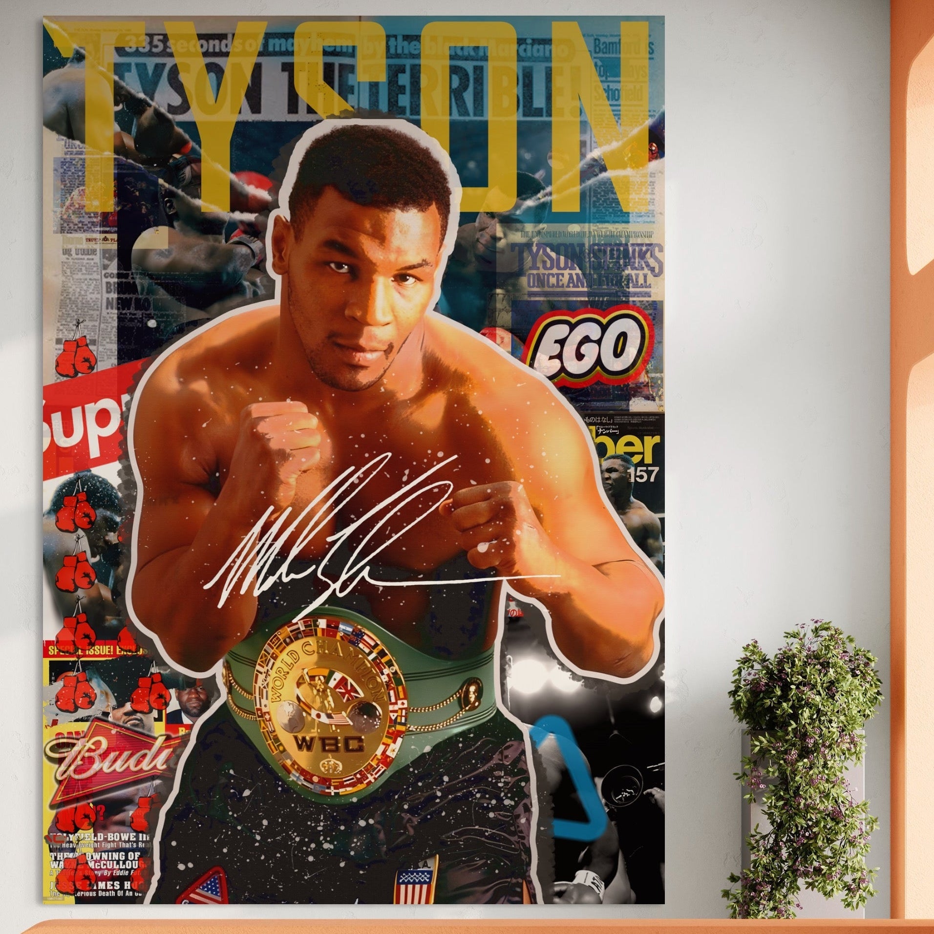 Tablou Canvas Premium LuxCanva® B1008, Mike Tyson , Sportivi, Box, Pugilist, Culori Vibrante