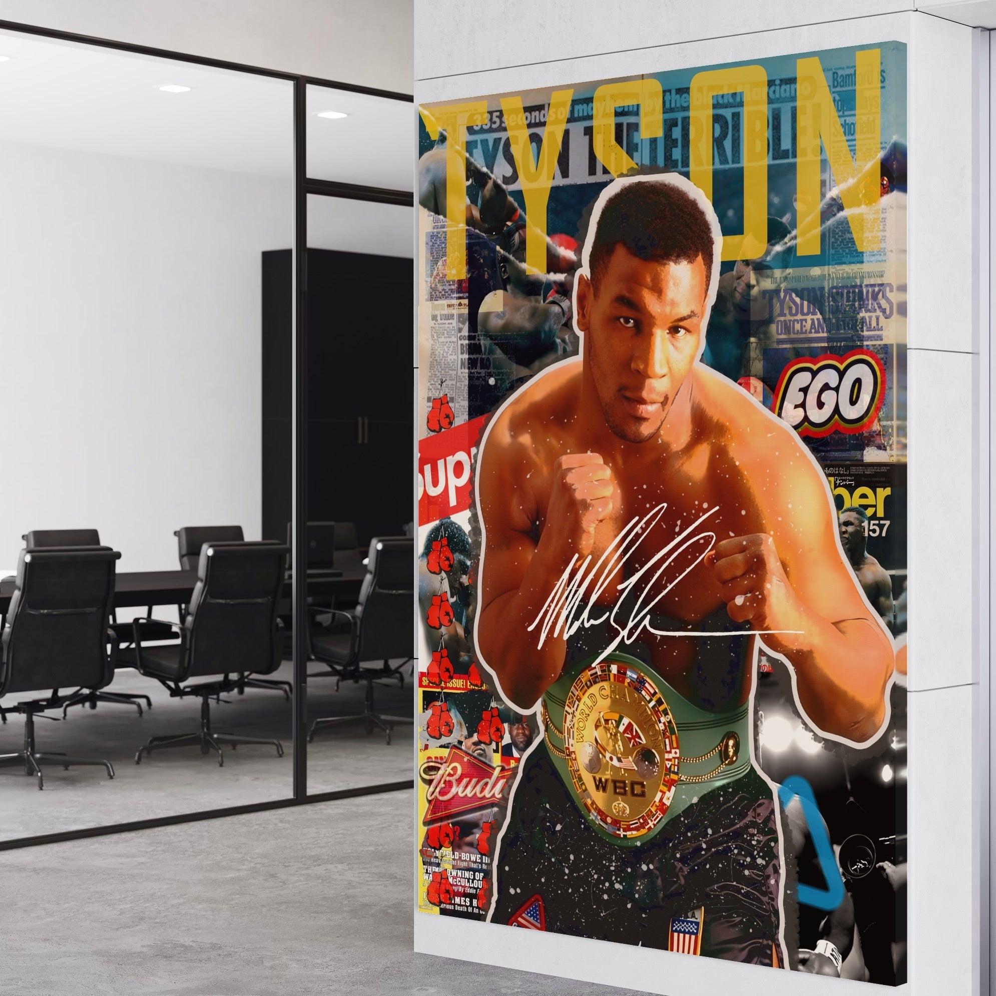 Tablou Canvas Premium LuxCanva® B1008, Mike Tyson , Sportivi, Box, Pugilist, Culori Vibrante