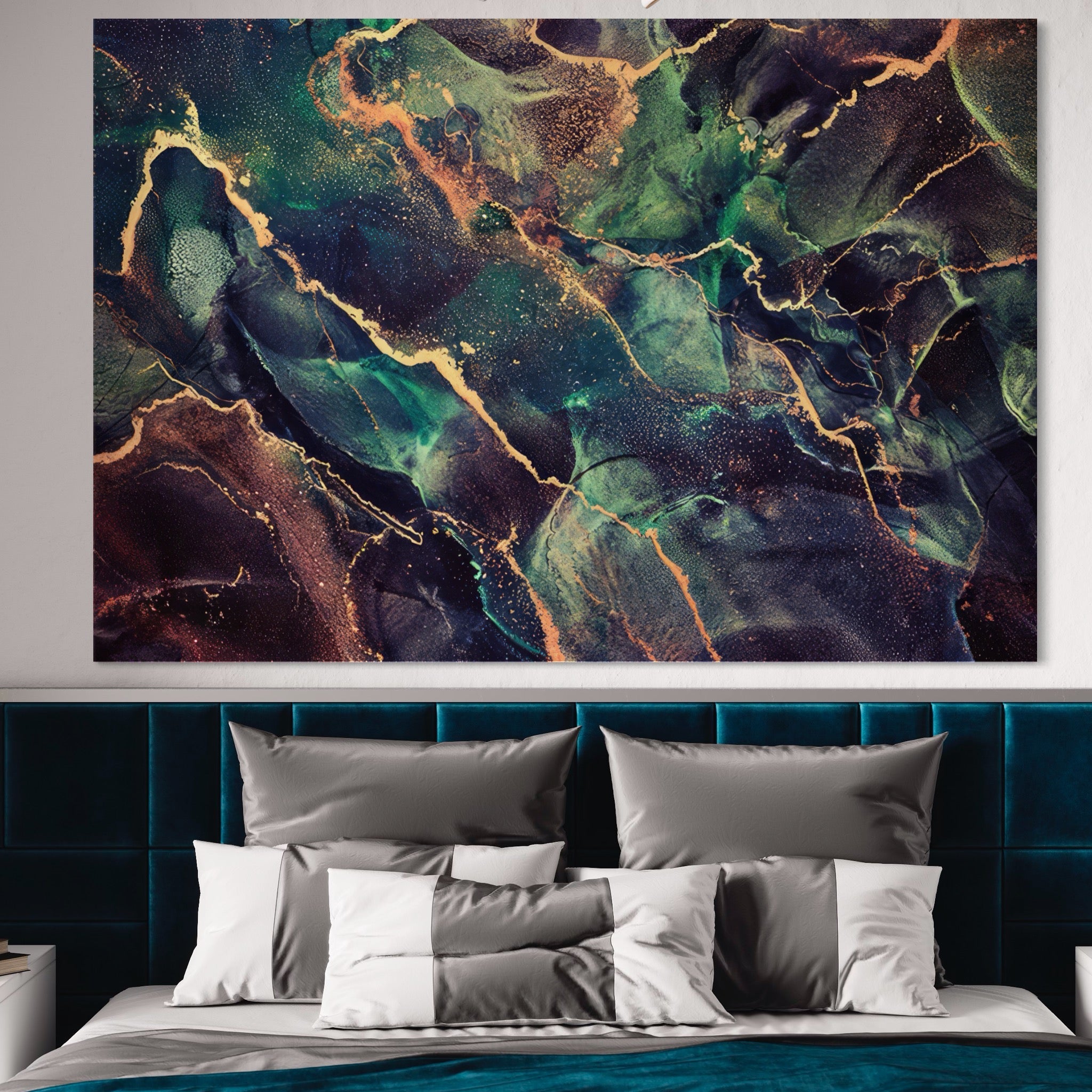 Tablou Canvas Premium LuxCanva® A1355, Abstract Dream , Dormitor, Natural Pigment, Luxury Art, Living, Culori Vibrante