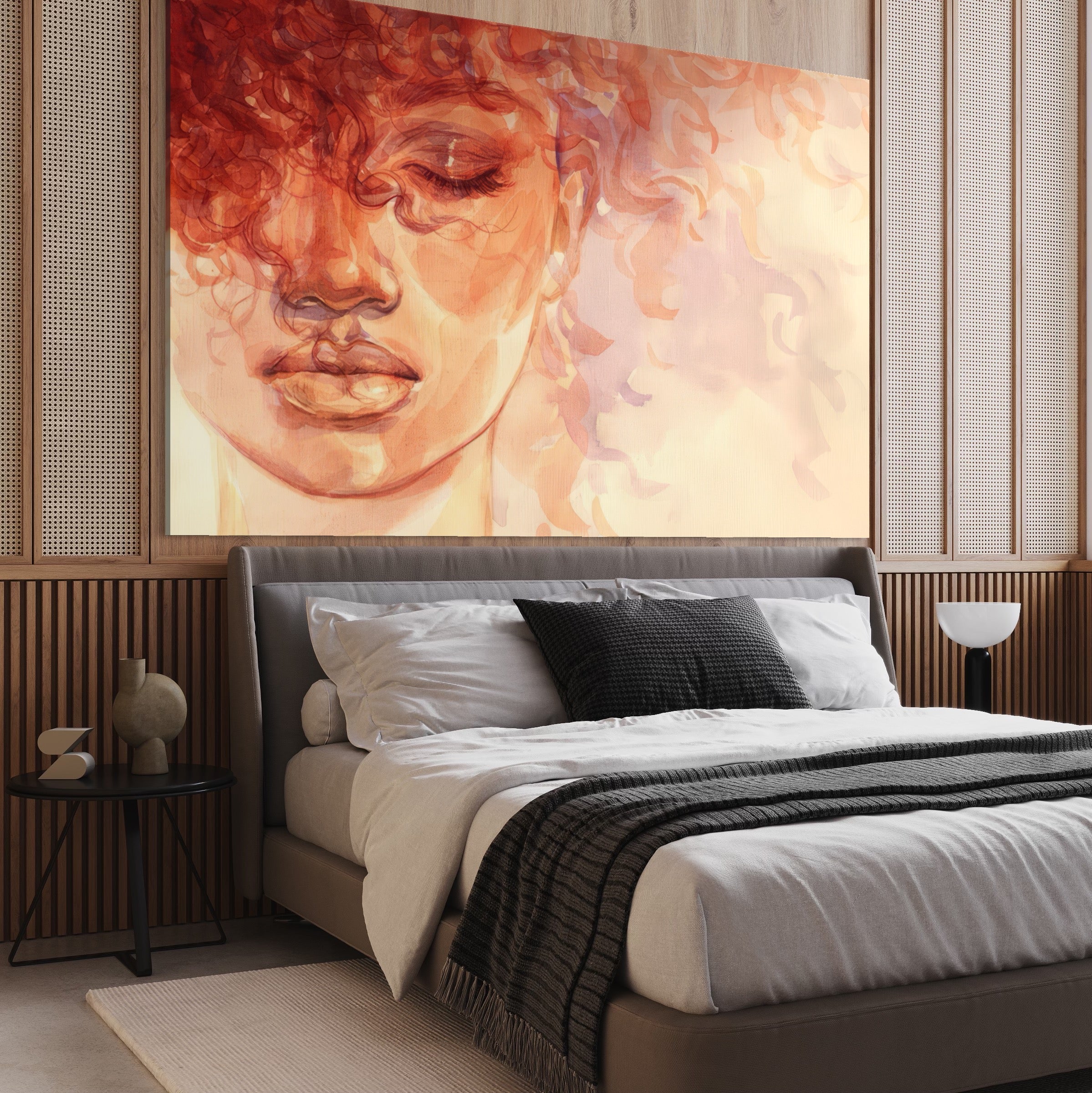 Tablou Canvas Premium LuxCanva® A1341, Woman Face , Living, Frumusete, Baby Doll, Buze, Culori Vibrante