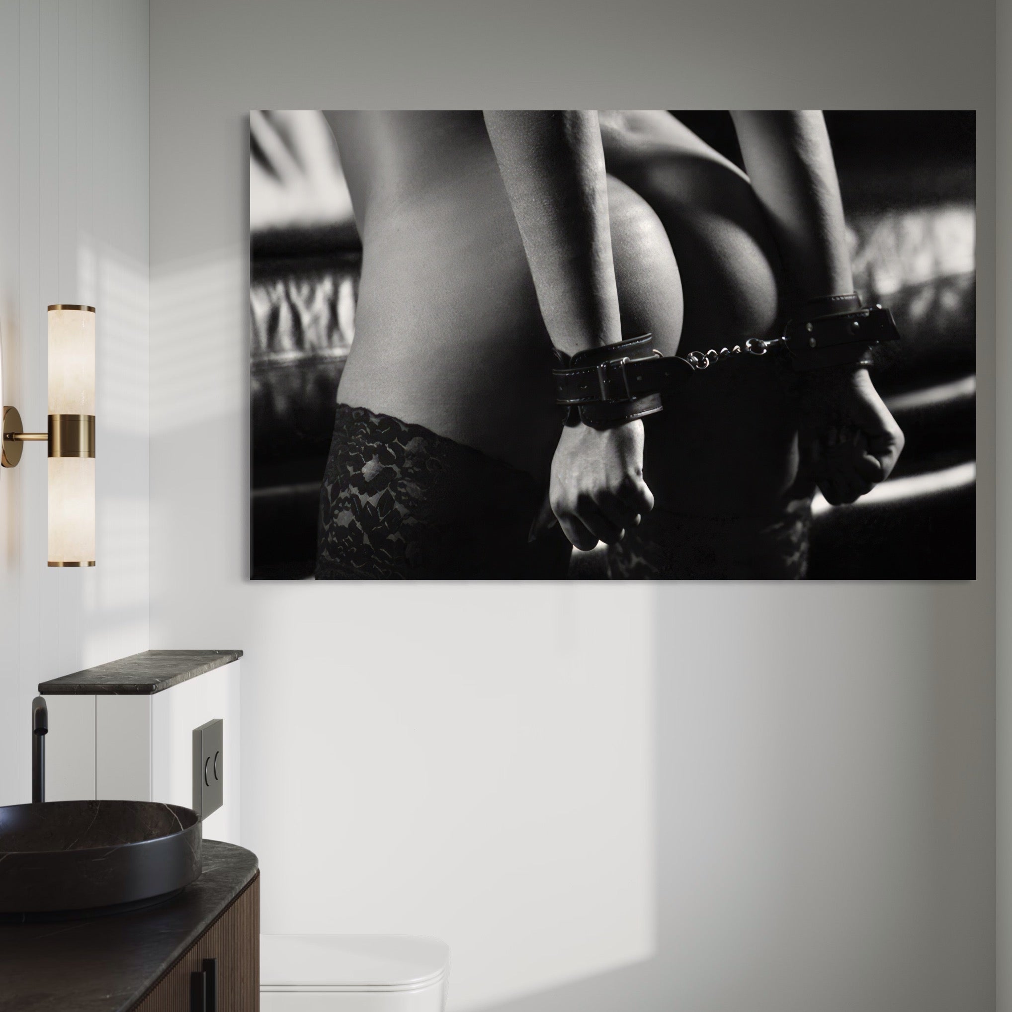 Tablou Canvas Premium LuxCanva® A1329, Erotic Art , Living, Sexi, Nude, Catuse, Sexy Body, Studio, Culori Vibrante