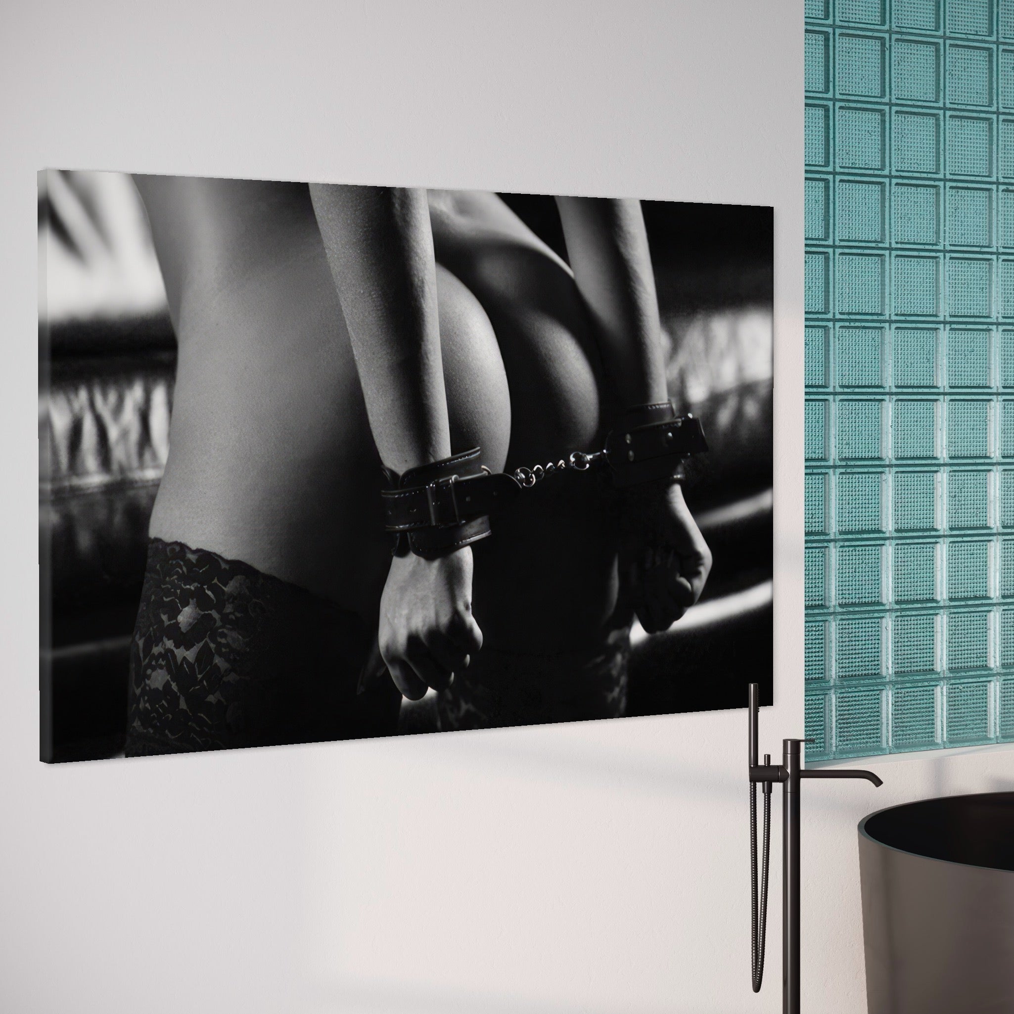 Tablou Canvas Premium LuxCanva® A1329, Erotic Art , Living, Sexi, Nude, Catuse, Sexy Body, Studio, Culori Vibrante