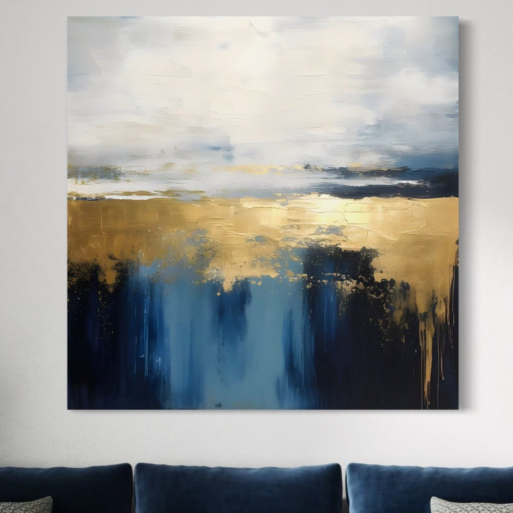 Tablou Canvas Premium LuxCanva® A1637, Adancul Marii ,  Room, Abstract, Plaja, Dormitor, Culori Vibrante