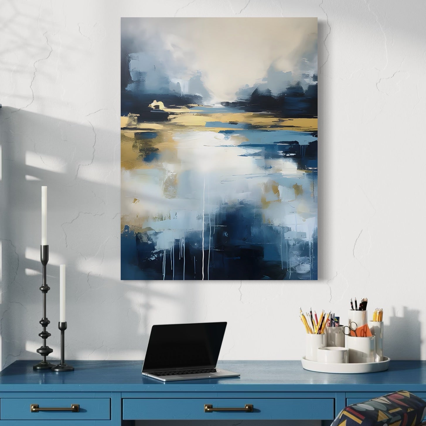 Tablou Canvas Premium LuxCanva® A1641, Rasarit Abstract , Room, Decorativ, Cer, Peisaj, Sentimente, Dormitor, Culori Vibrante