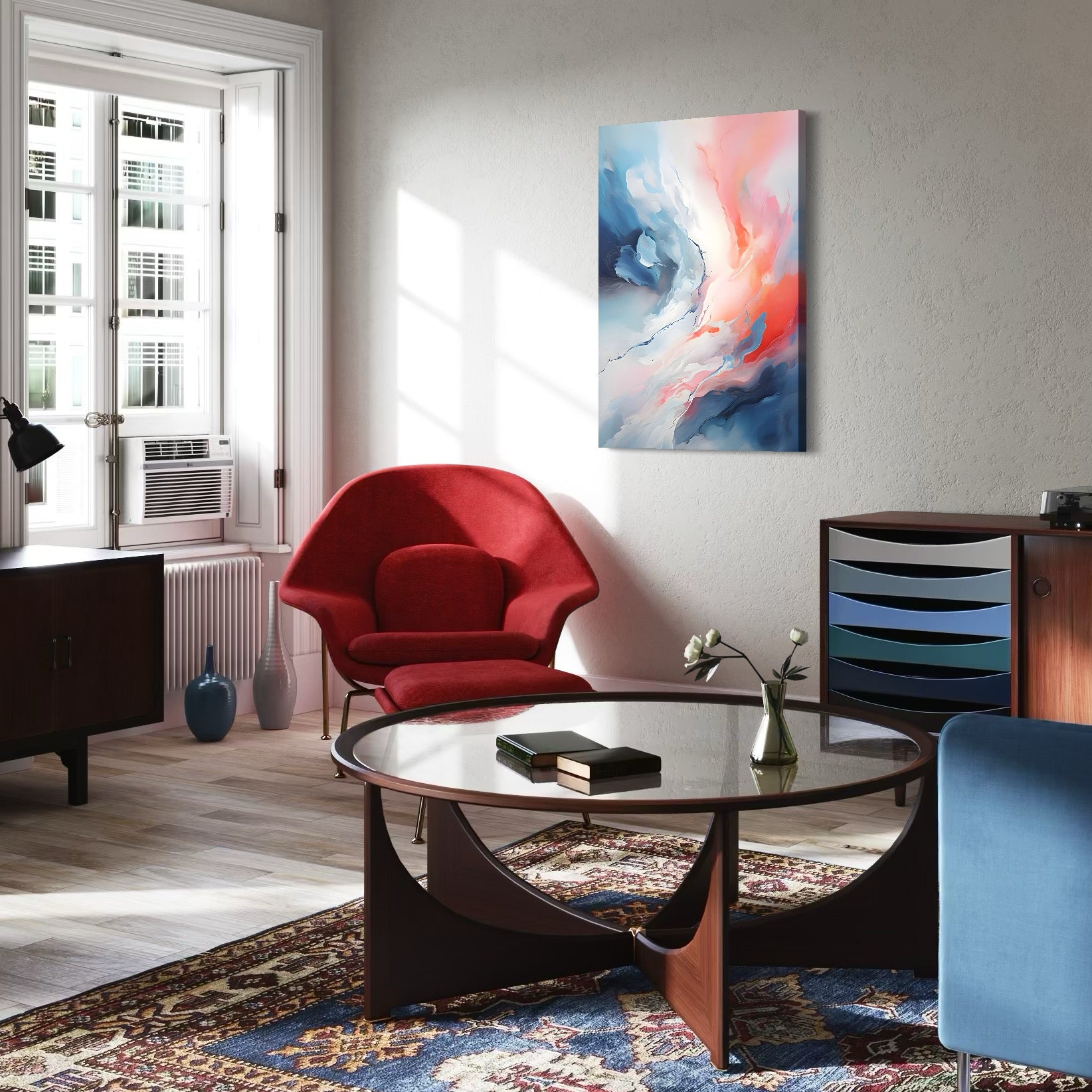 Tablou Canvas Premium LuxCanva® A1644, Pink Contrast , Dormitor, Decorativ, Landscape, Cromatic, Living, Culori Vibrante