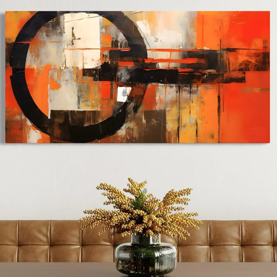 Tablou Canvas Premium LuxCanva® A1648, Geometrie Abstracta , Dormitor, Decorativ, Cromatic, Living, Culori Vibrante