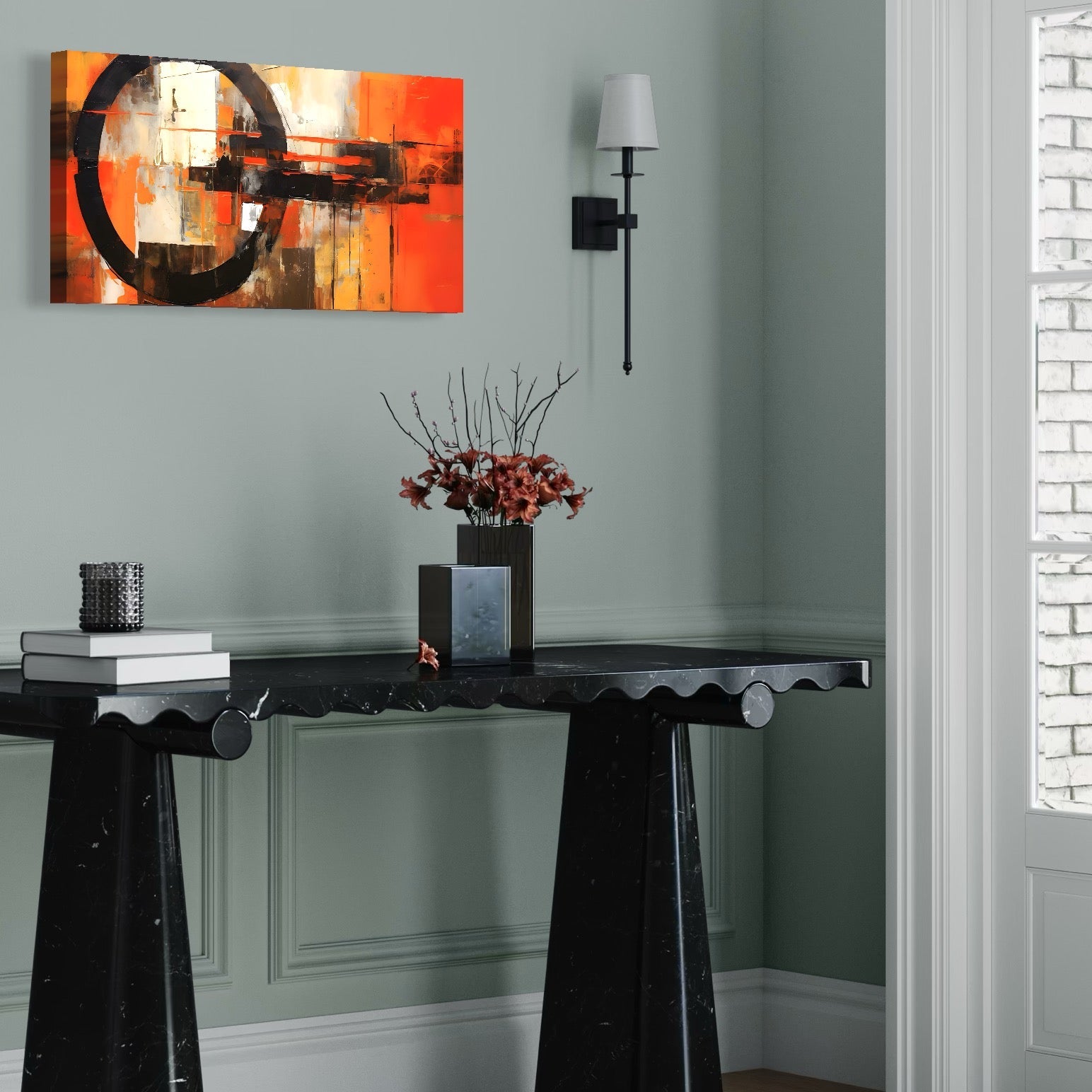 Tablou Canvas Premium LuxCanva® A1648, Geometrie Abstracta , Dormitor, Decorativ, Cromatic, Living, Culori Vibrante