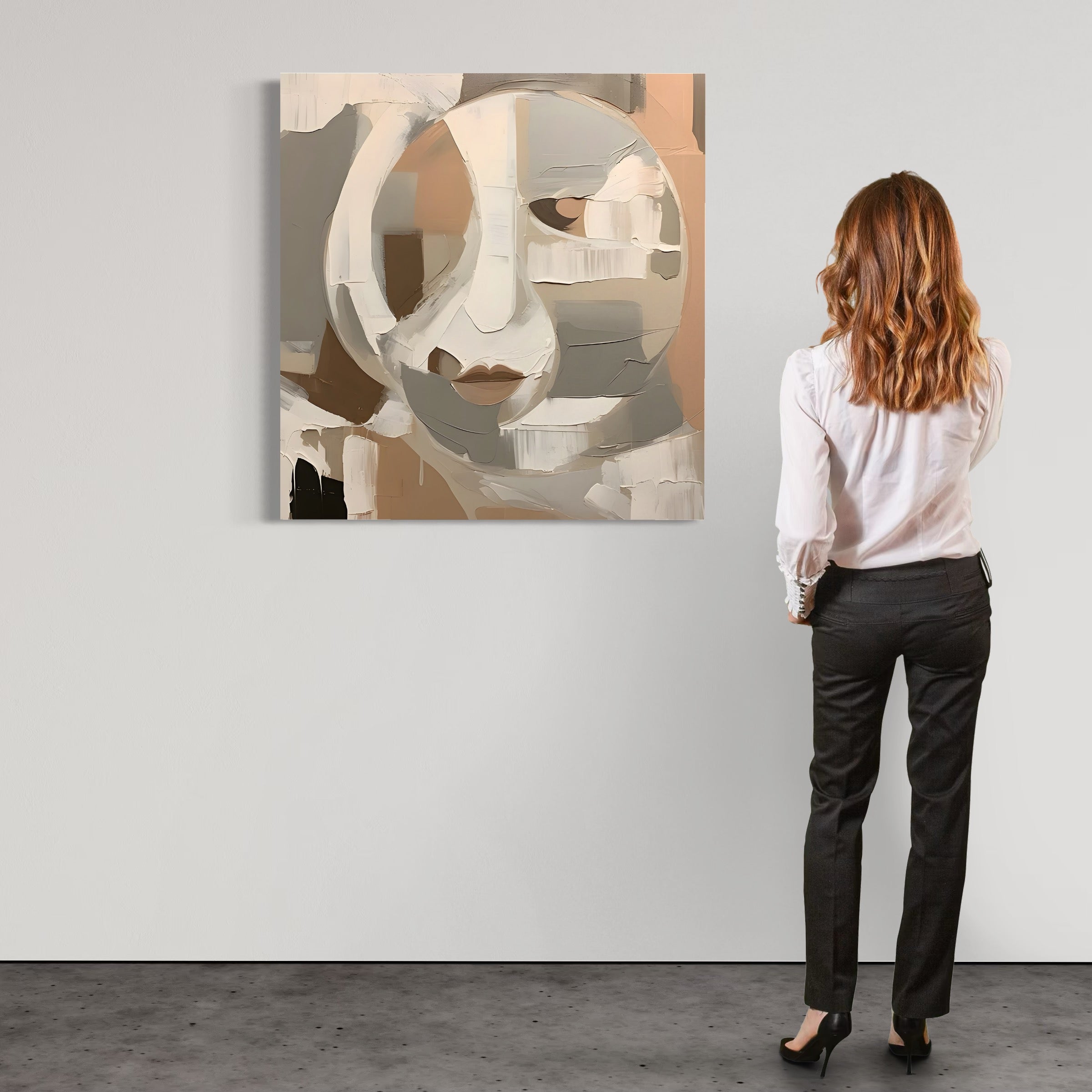 Tablou Canvas Premium LuxCanva® A1654, Abstract Lips , Room, Fata, Ochi, Decorativ, Living, Culori Vibrante