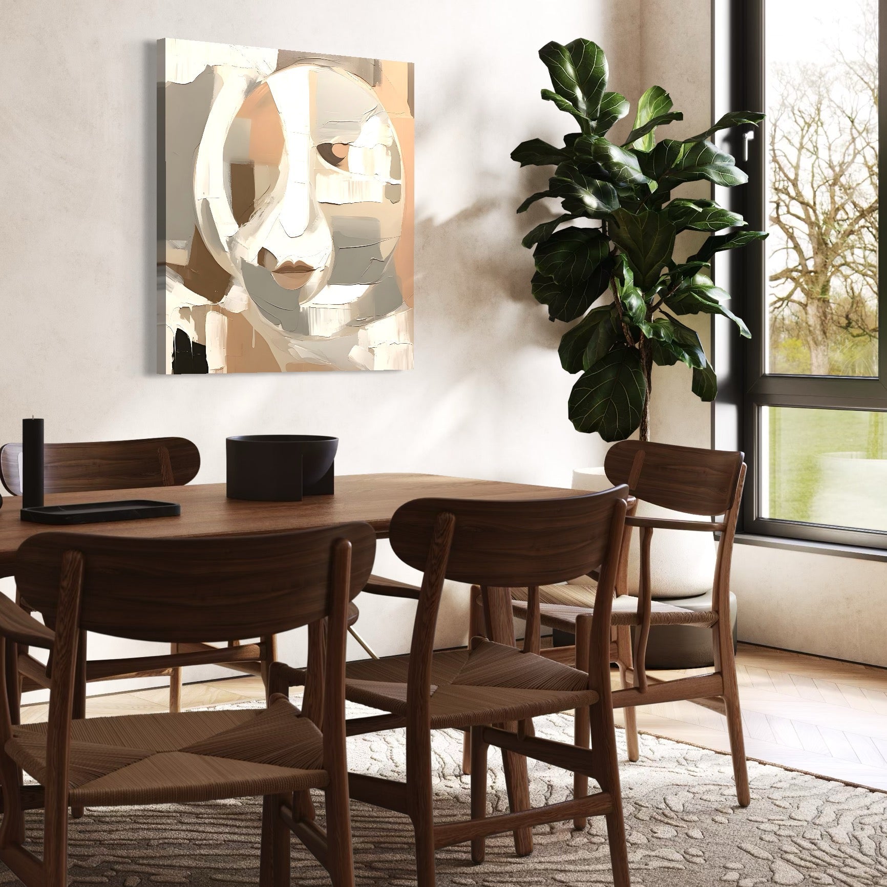 Tablou Canvas Premium LuxCanva® A1654, Abstract Lips , Room, Fata, Ochi, Decorativ, Living, Culori Vibrante