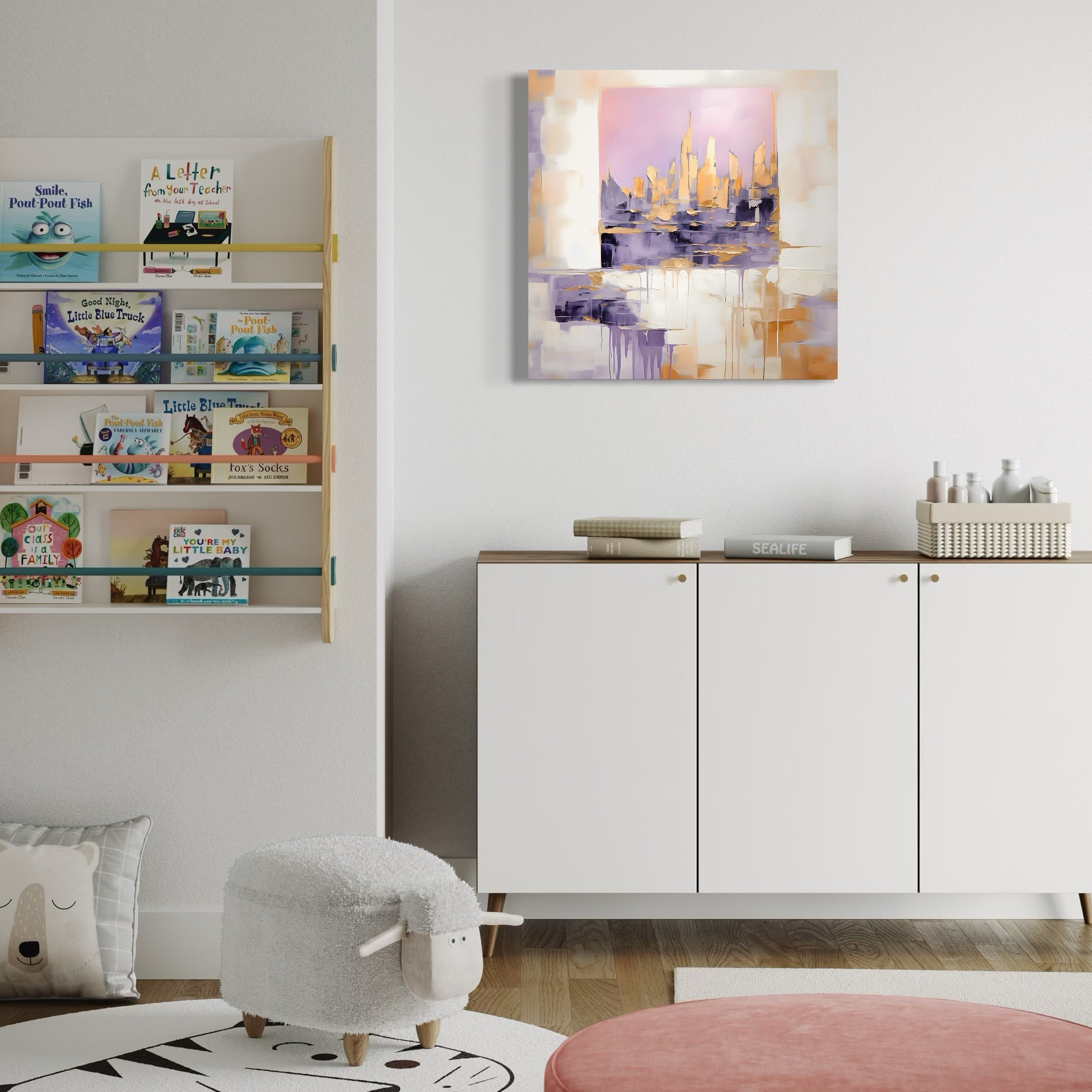 Tablou Canvas Premium LuxCanva® A1657, 2xPics ,  Room, Decorativ, Abstract, Cromatic, Living, Culori Vibrante