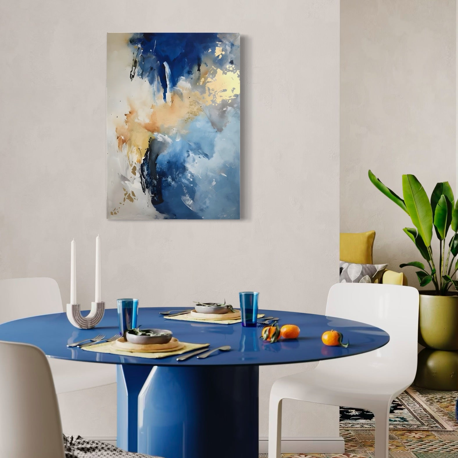 Tablou Canvas Premium LuxCanva® C1021, Abstract Paint , Culori, Abstract, Dormitor, Living, Relaxare, Culori Vibrante