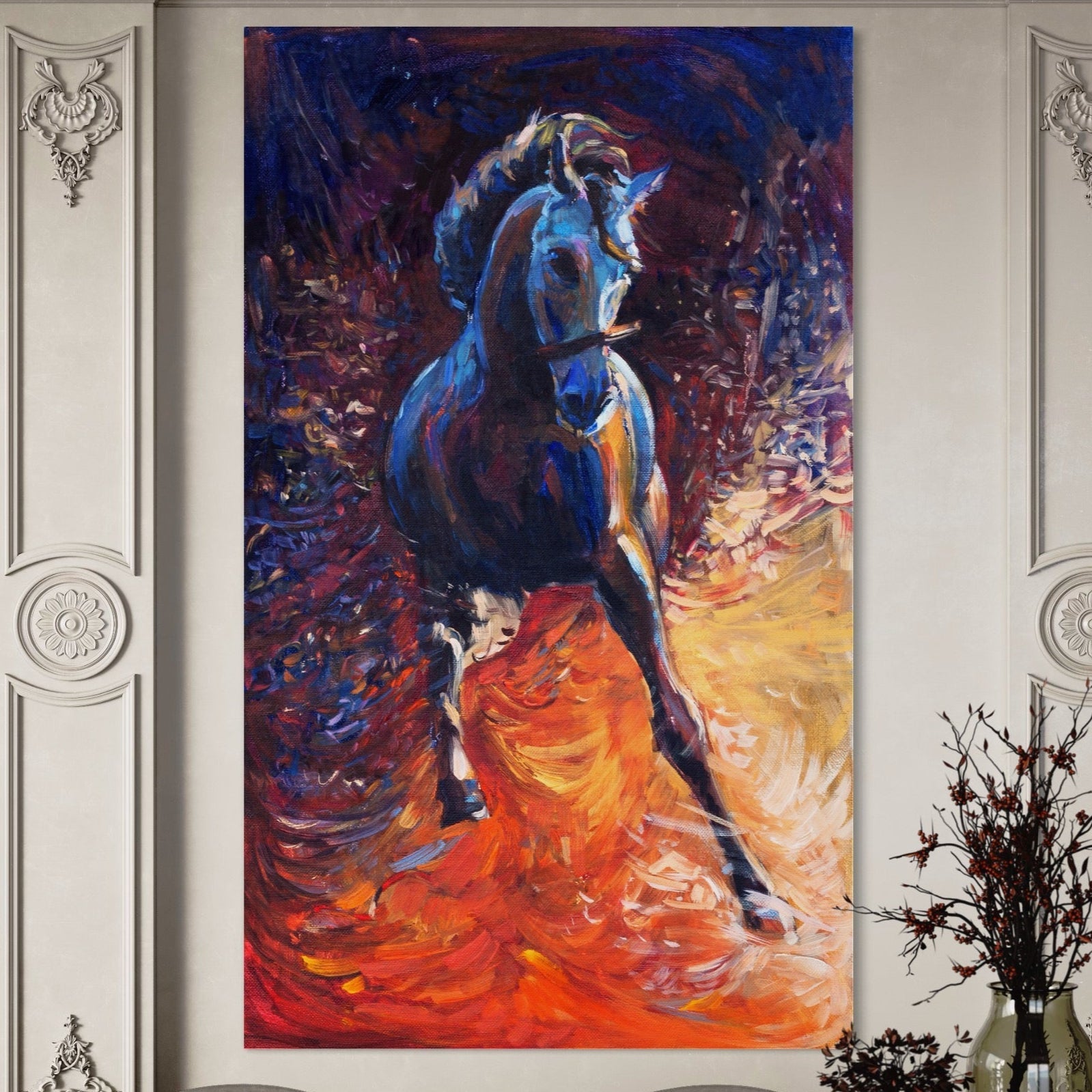 Tablou Canvas Premium LuxCanva® A1274, Horse, Living, Cal, Curse, Animal, Dormitor, Culori Vibrante