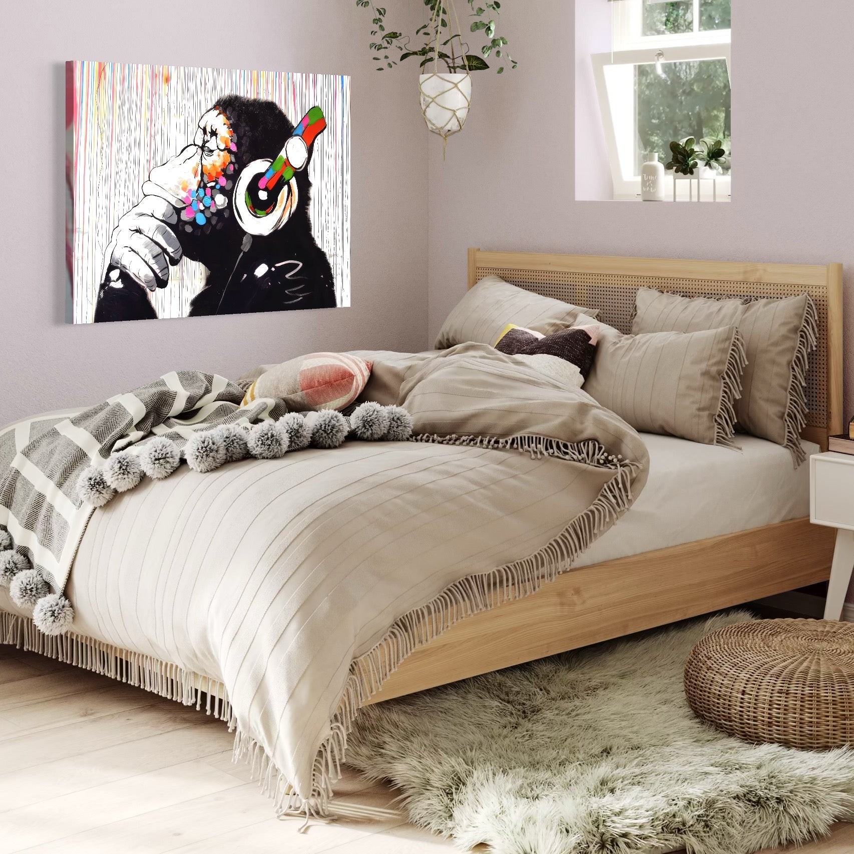 Tablou Canvas Premium LuxCanva® C1037, Relaxare Cu Muzica , Culori, Bar, Game Room, Bar, Relaxare, Culori Vibrante