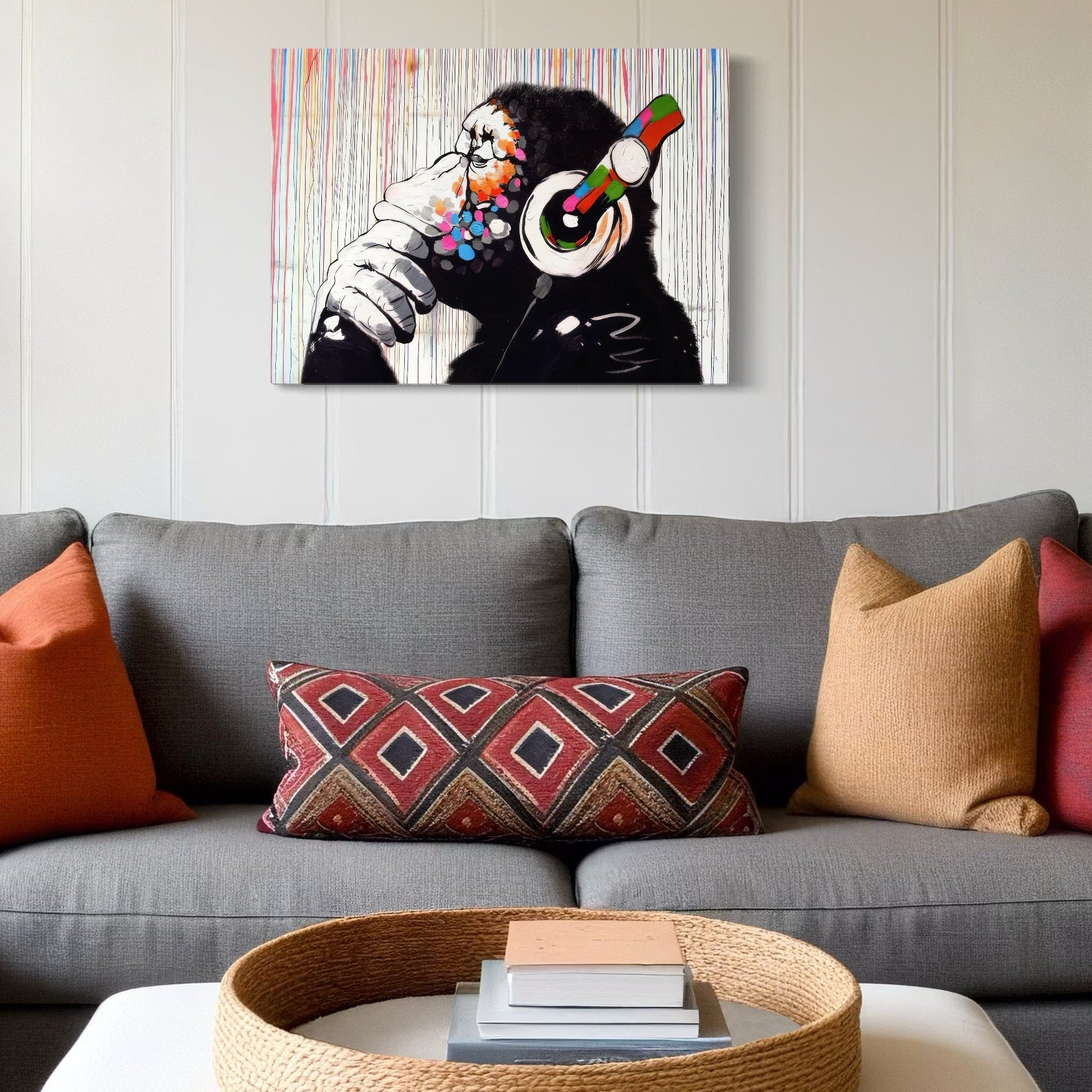 Tablou Canvas Premium LuxCanva® C1037, Relaxare Cu Muzica , Culori, Bar, Game Room, Bar, Relaxare, Culori Vibrante