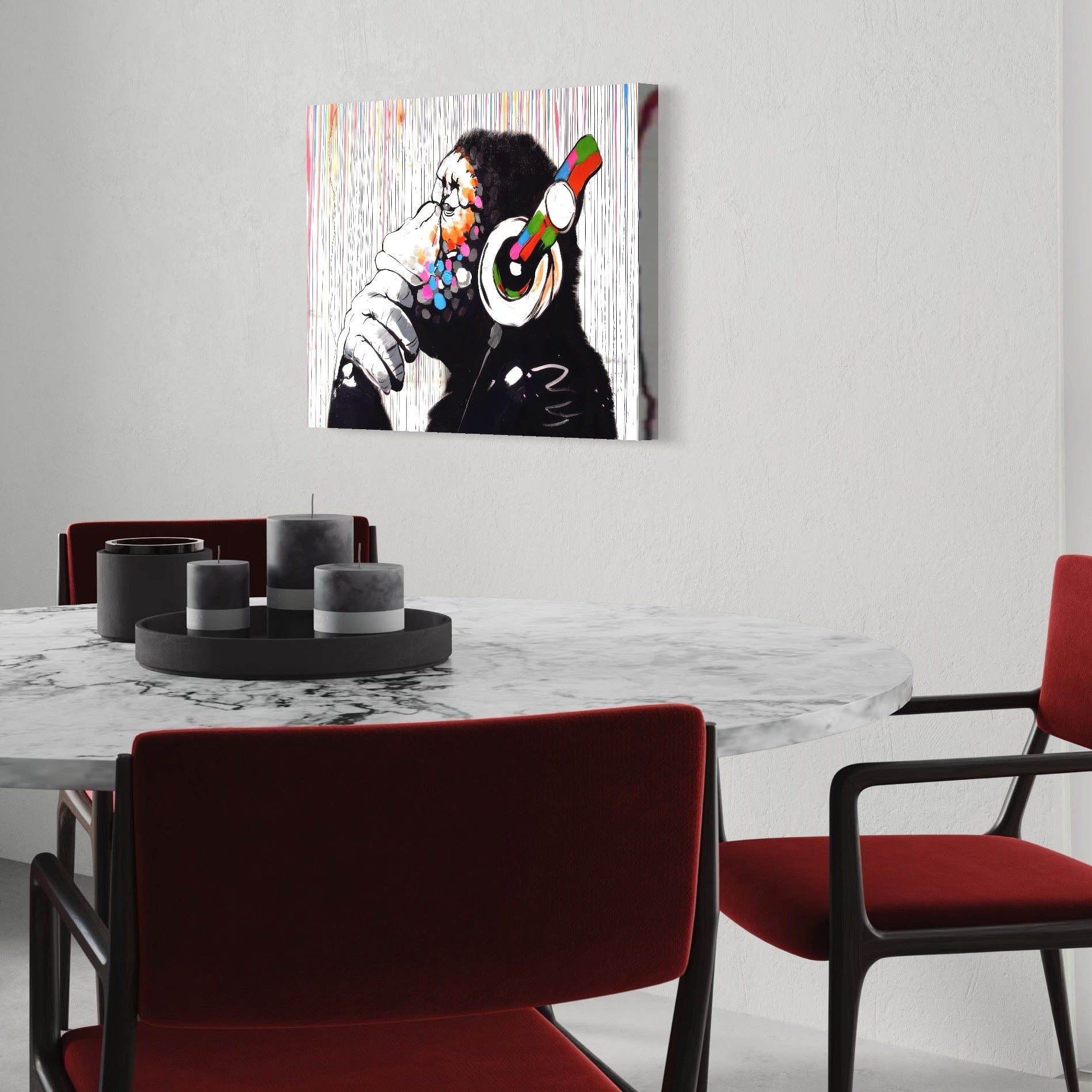 Tablou Canvas Premium LuxCanva® C1037, Relaxare Cu Muzica , Culori, Bar, Game Room, Bar, Relaxare, Culori Vibrante