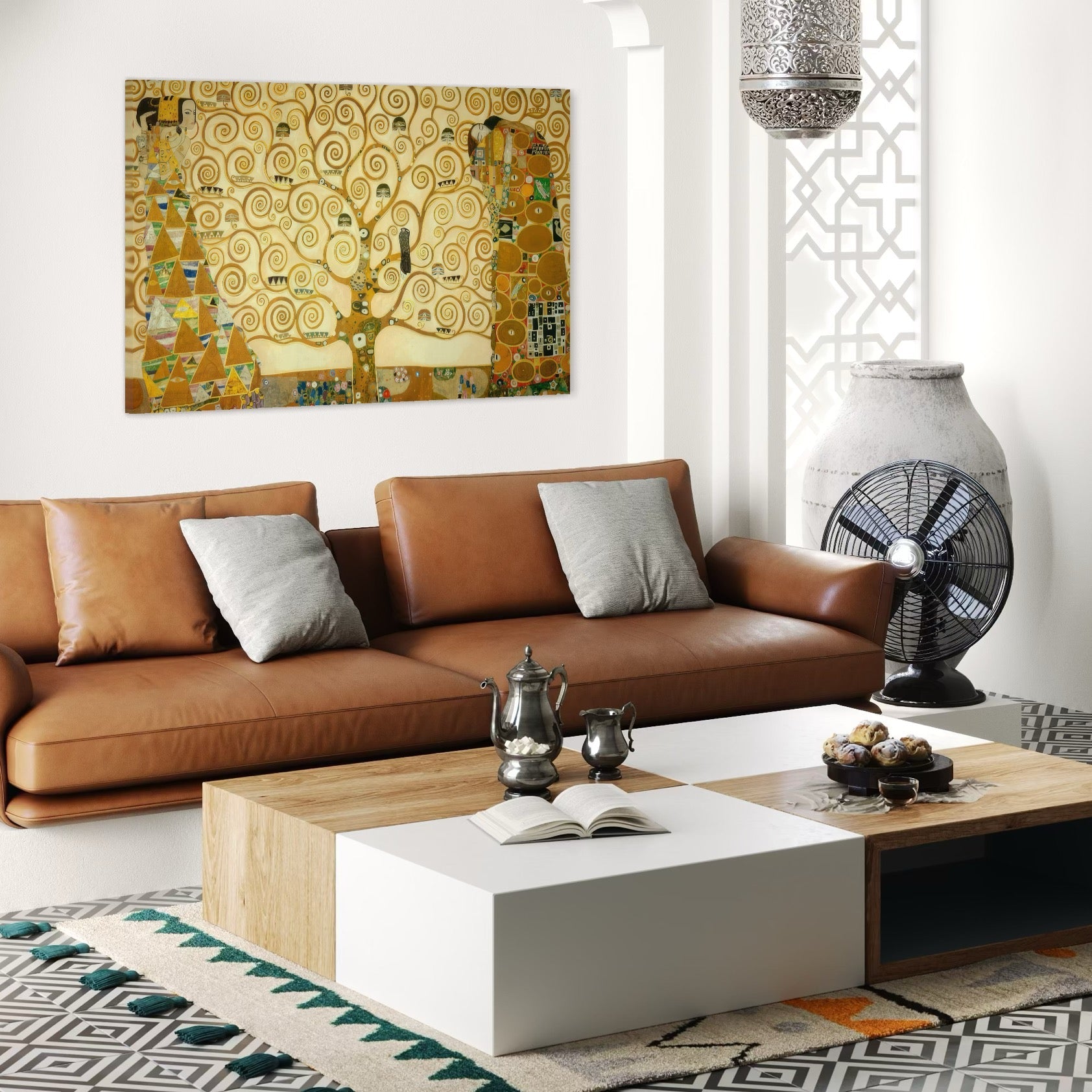 Tablou Canvas Premium LuxCanva® C1038, Tree Of Life , Copacul Vietii, Office, Living Room, Relaxare, Culori Vibrante