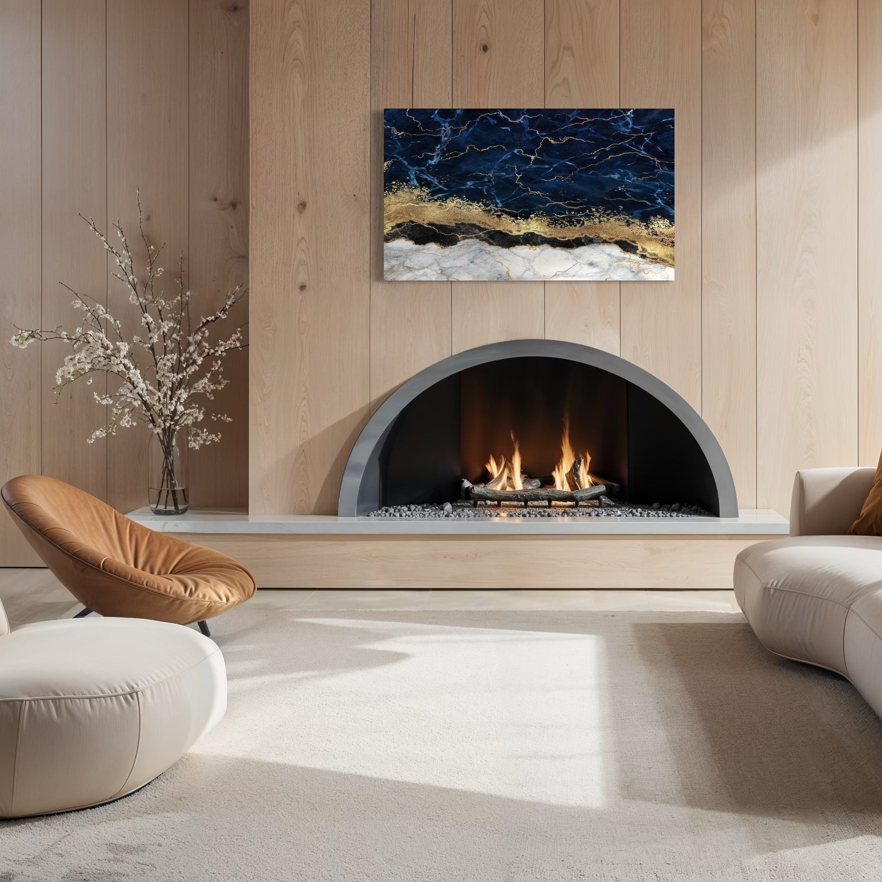 Tablou Canvas Premium LuxCanva® C1039, Blue Marble ,  Culori, Marble, Colours, Office, Living Room, Relaxare, Culori Vibrante