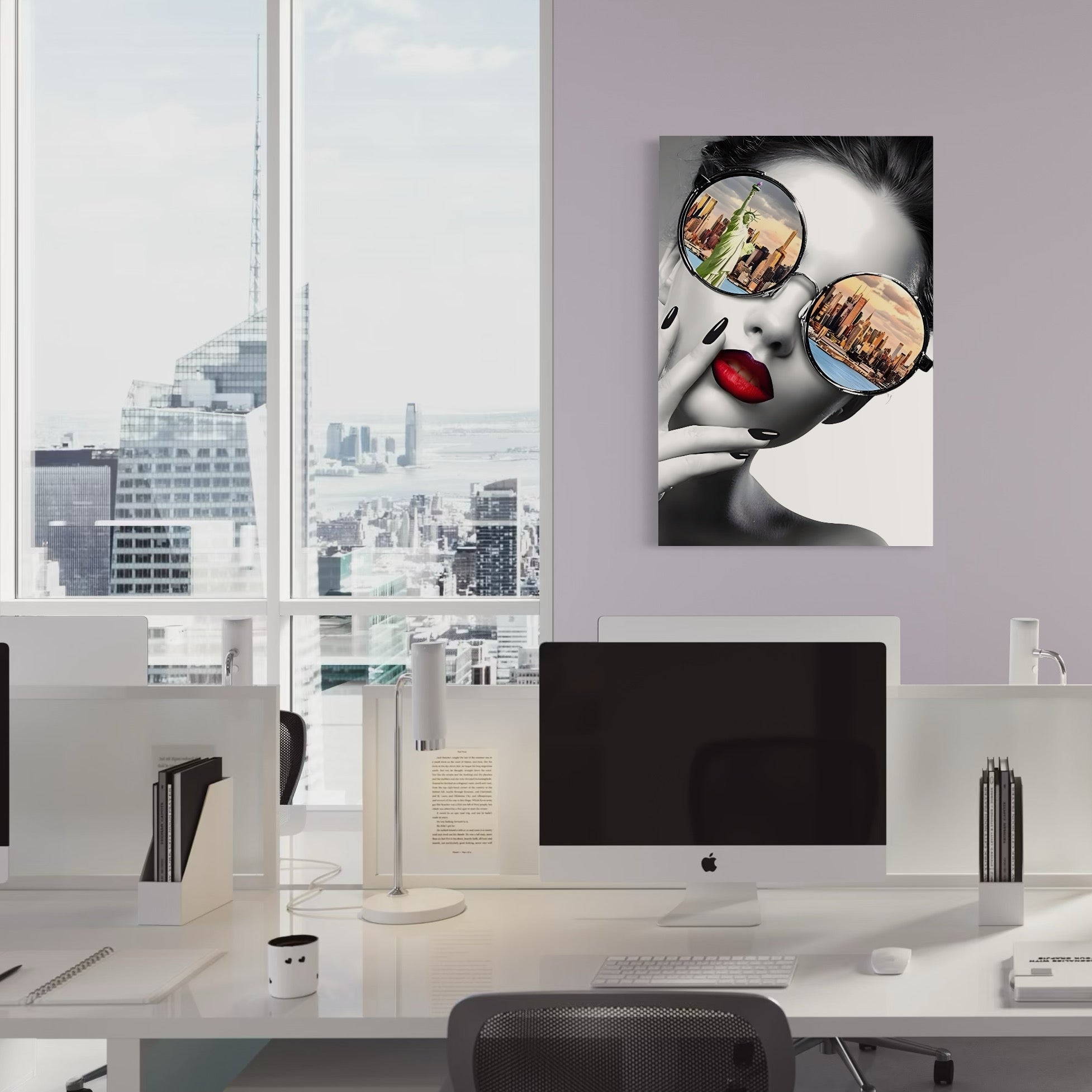 Tablou Canvas Premium LuxCanva® C1045, New York Fashion , Culori, Model, New York, Living Room, Bedroom, Relaxare, Culori Vibrante