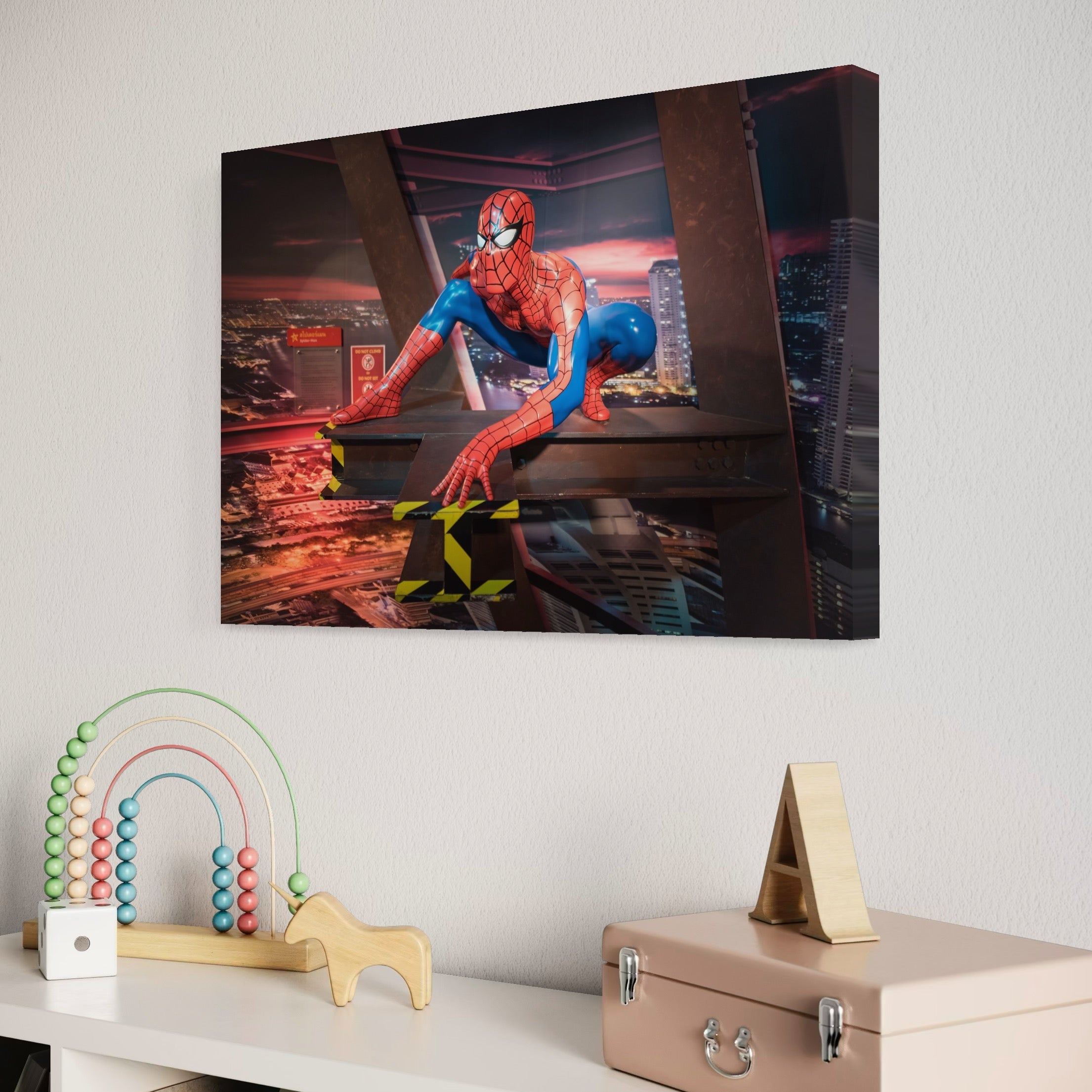 Tablou Canvas Premium, LuxCanva® C1077, Amazing Spider Man, Spider Man, Hero, Fantasy, Camera Copilului, Game Room, Relaxare, Culori Vibrante