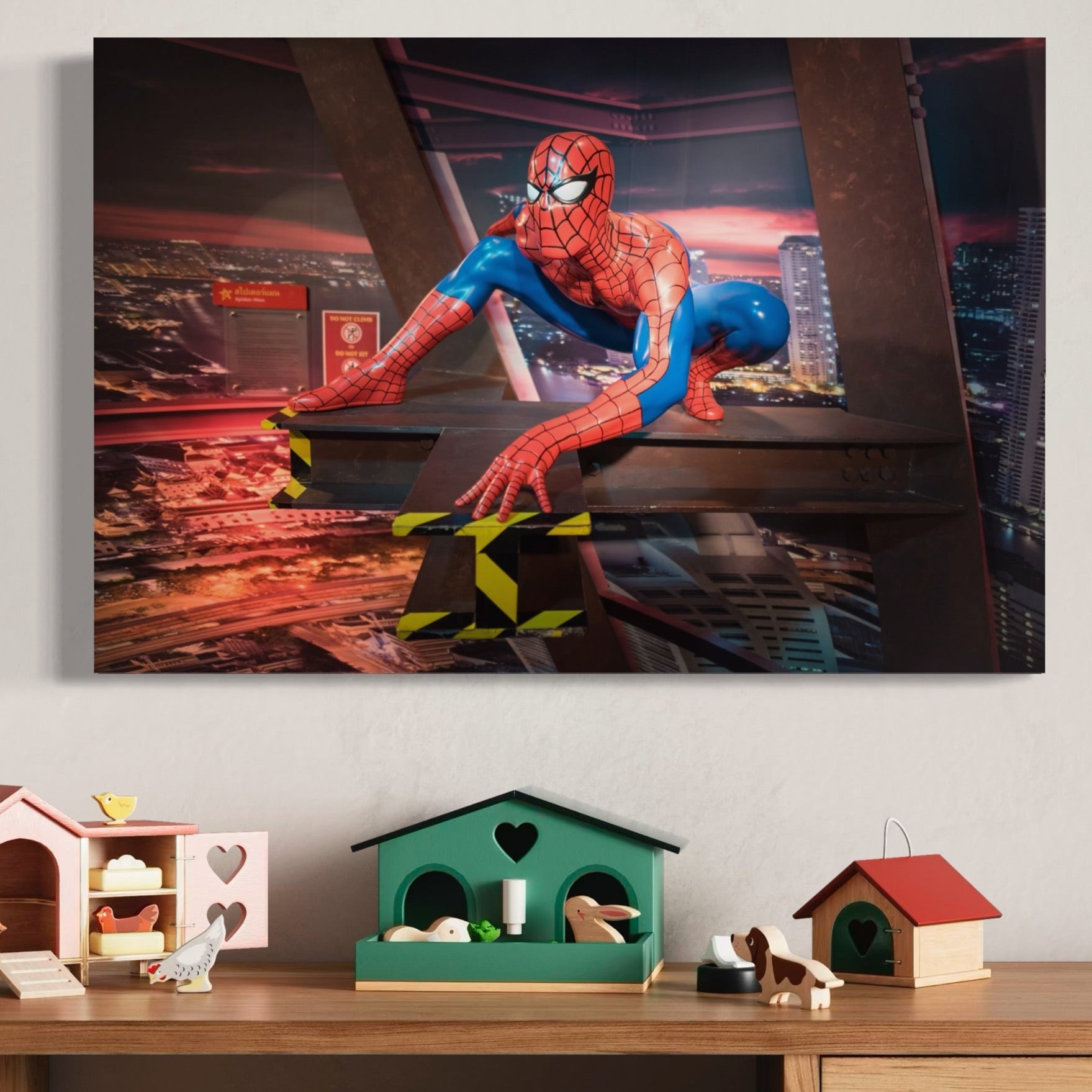 Tablou Canvas Premium, LuxCanva® C1077, Amazing Spider Man, Spider Man, Hero, Fantasy, Camera Copilului, Game Room, Relaxare, Culori Vibrante