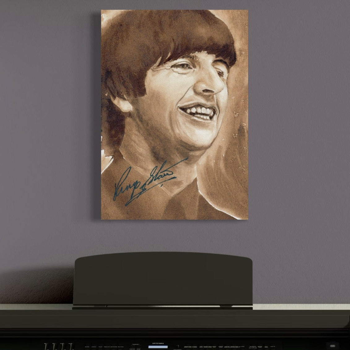 Tablou Canvas Premium LuxCanva® C1079, Beatles Ringo Star , Cantaret, Legenda, Ringo Star, Beatles, Living Room, Office, Relaxare, Culori Vibrante