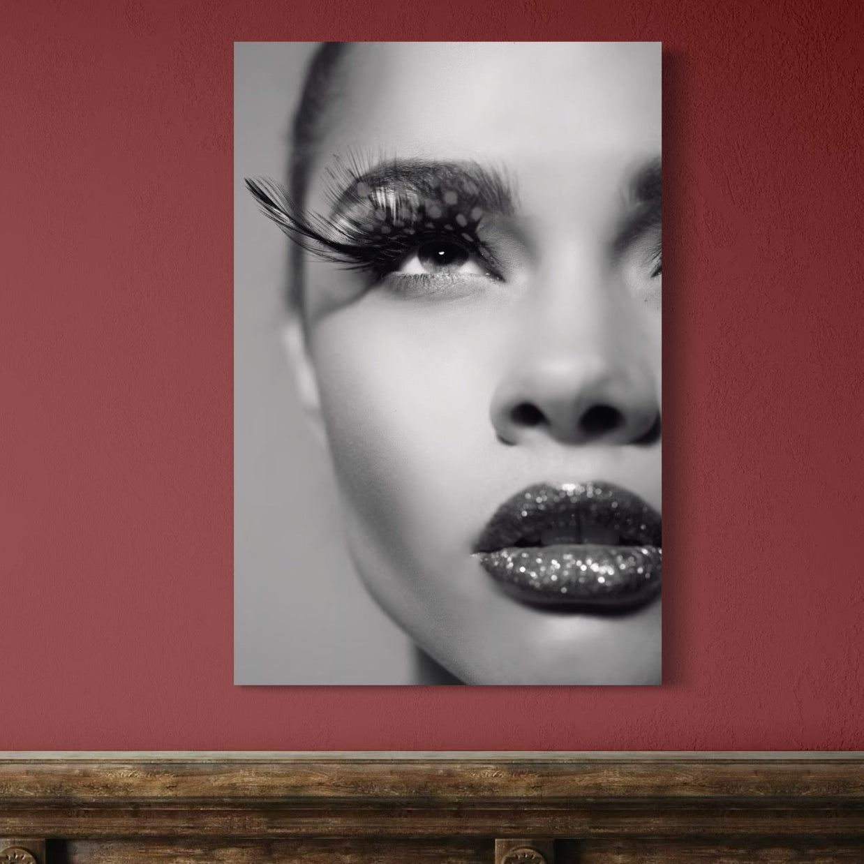 Tablou Canvas Premium LuxCanva® C1087, Privire Stralucitoare , Stralucitoare, Femeie, Privire, Living Room, Bedroom, Relaxare, Culori Vibrante