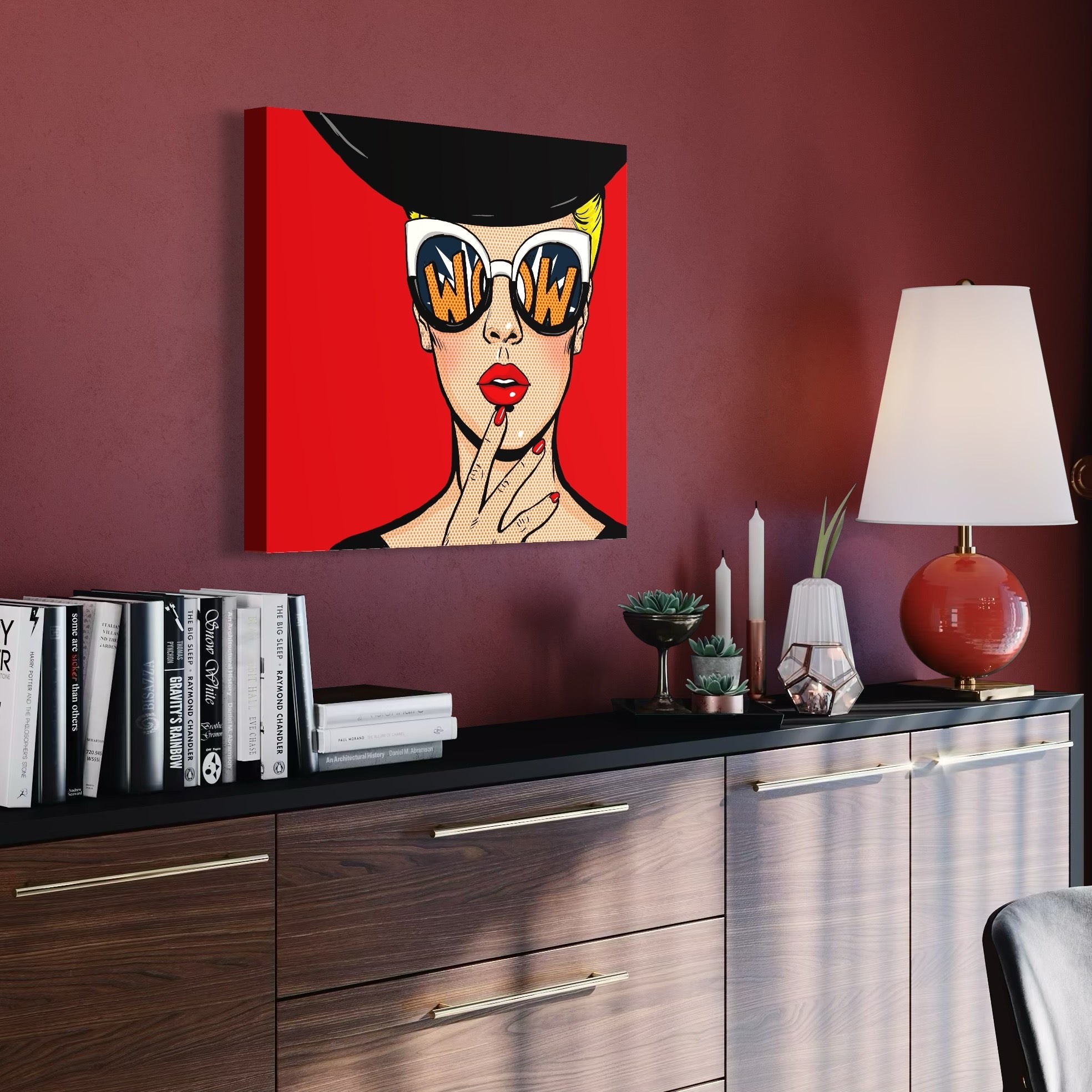 Tablou Canvas Premium LuxCanva® C1095, Pop Art Painting , Femeie, Beautiful, Living Room, Bedroom, Relaxare, Culori Vibrante