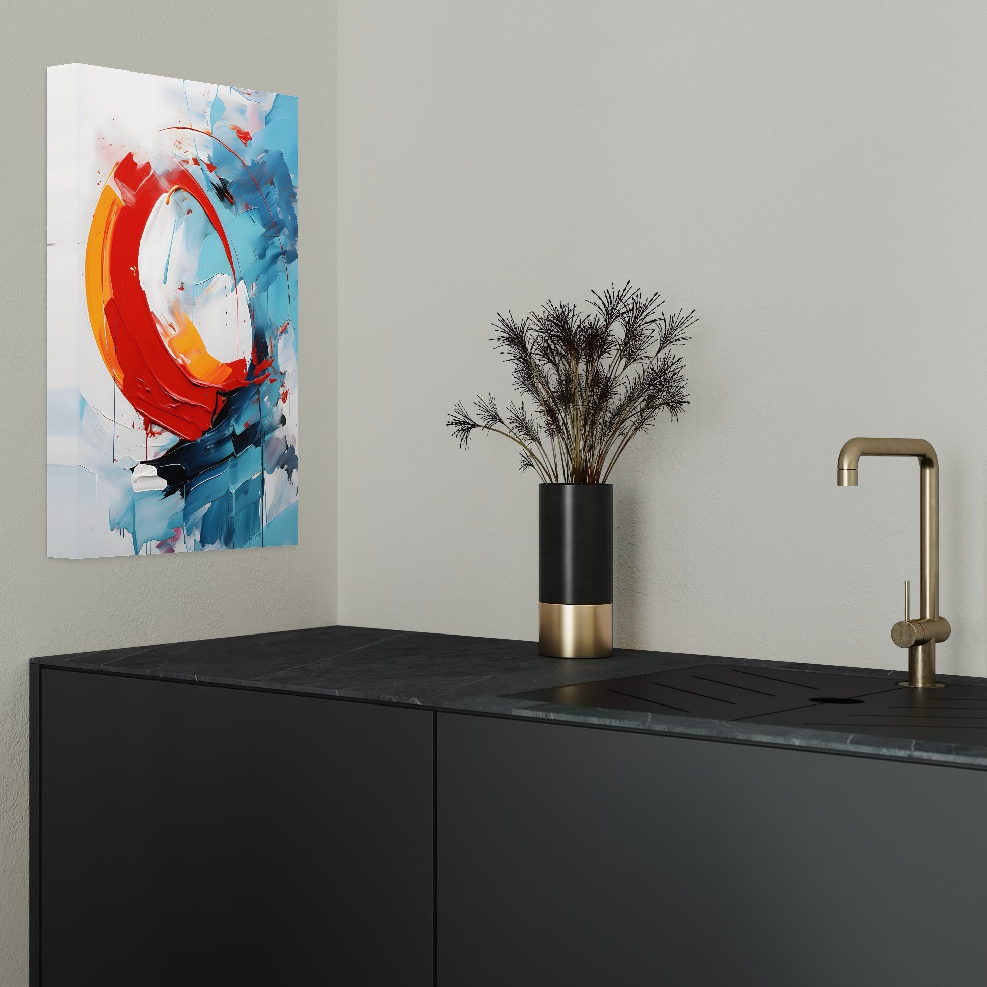 Tablou Canvas Premium LuxCanva® C1103, Tablou Abstract , Culori, Abstract, Living Room, Bedroom, Relaxare, Culori Vibrante