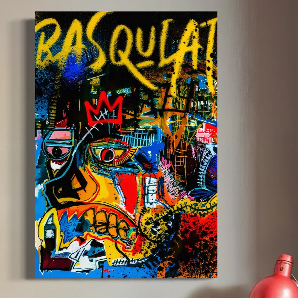 Tablou Canvas Premium LuxCanva® C1106, Pop Art Painting , Culori, Pop Art, Face, Abstract, Game Room, Relaxare, Culori Vibrante