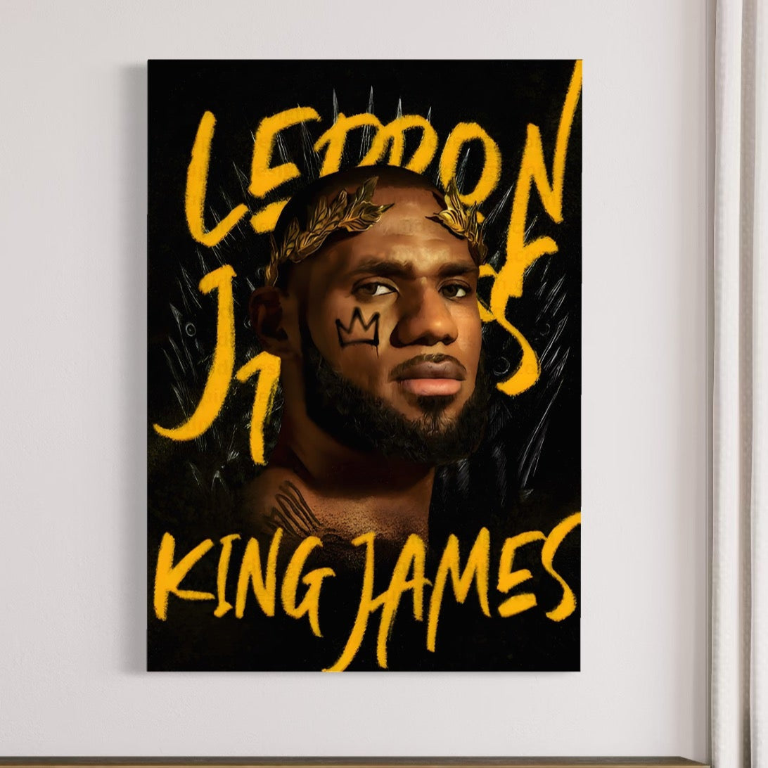 Tablou Canvas Premium LuxCanva® C1108, Lebron James , Culori, Basketball, Lebron, Game Room, Bar, Relaxare, Culori Vibrante