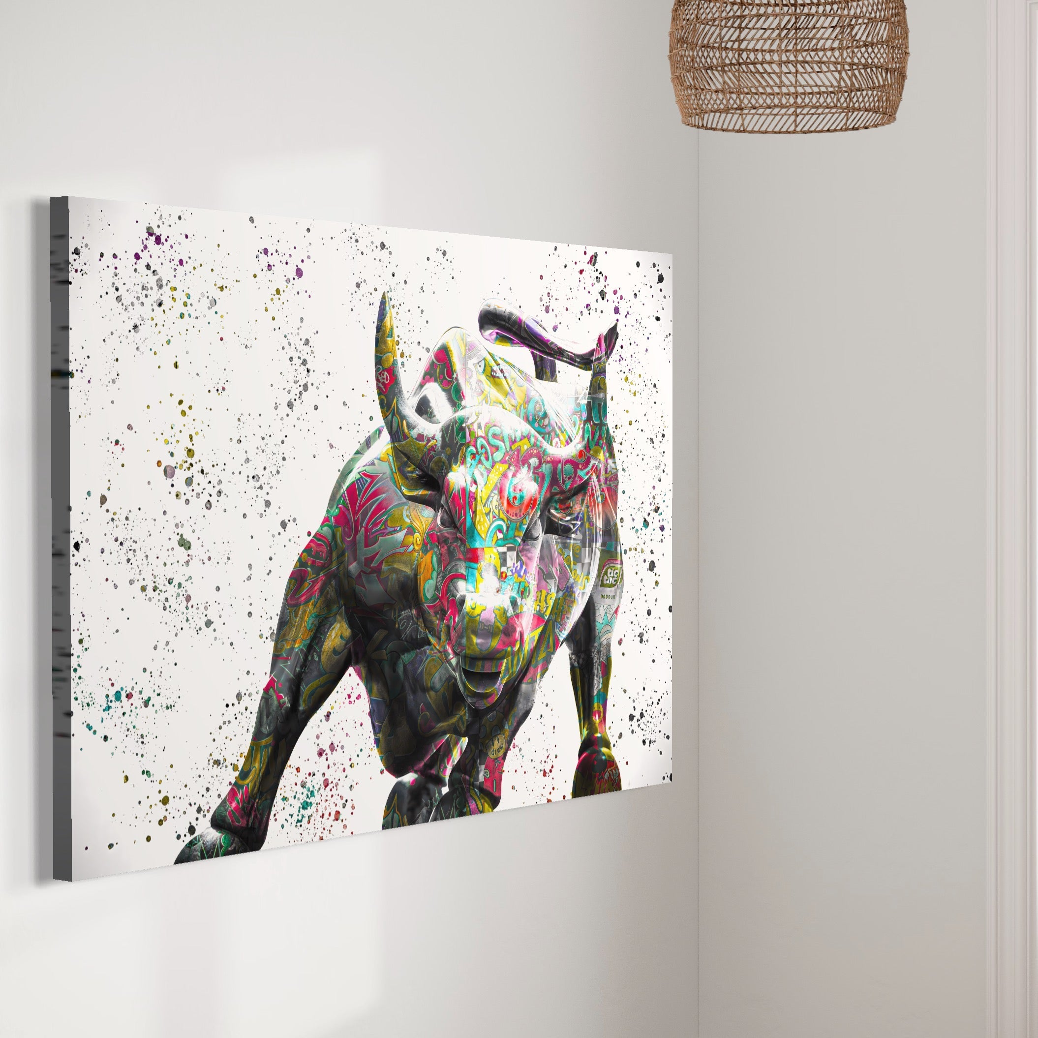 Tablou Canvas Premium LuxCanva® A1191, Bull Market ,  Stock Market, Birou, Financiar, Colorat, Culori Vibrante