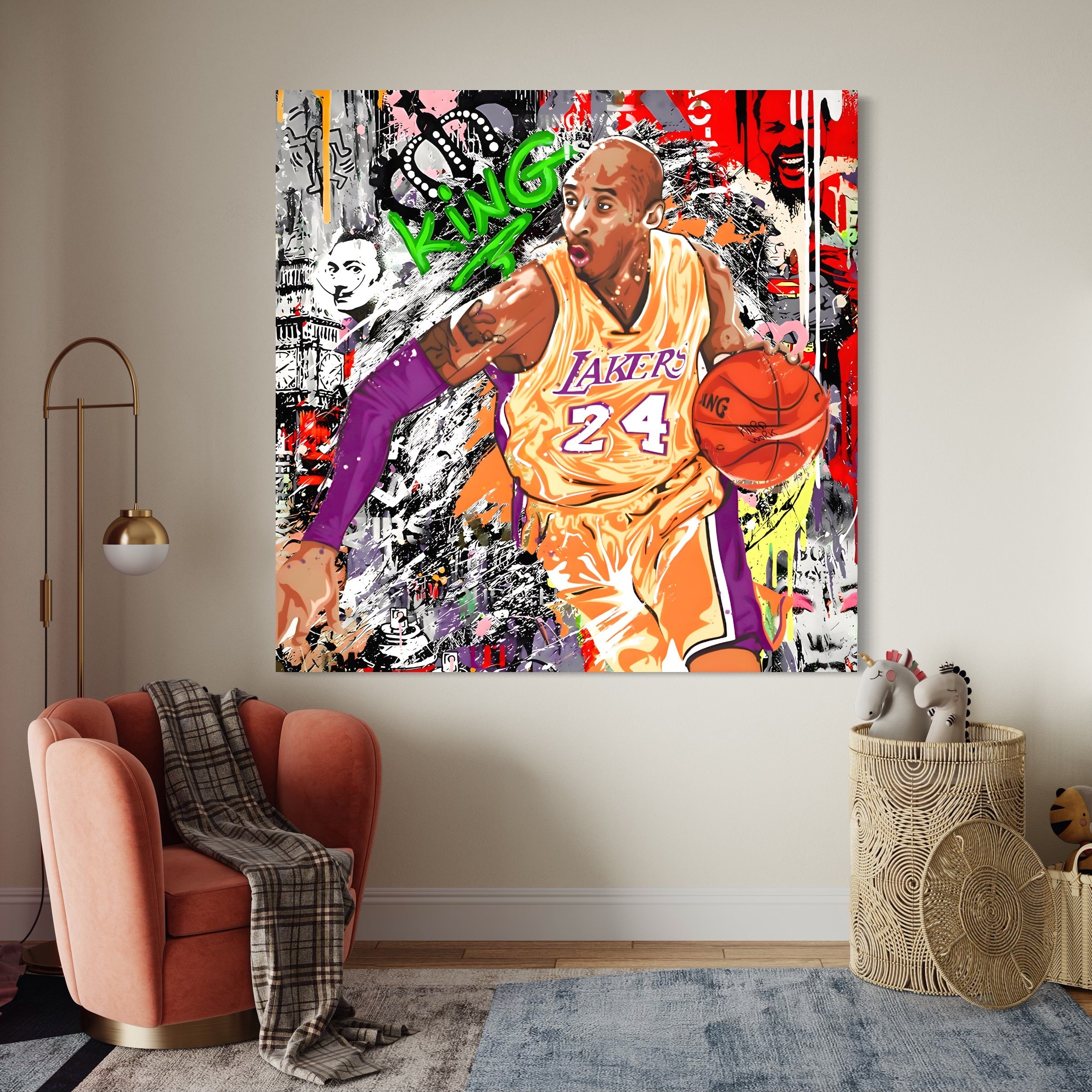Tablou Canvas Premium LuxCanva® A1182, Los Angeles Lakers , Baschet, Echipa, NBA, Culori Vibrante