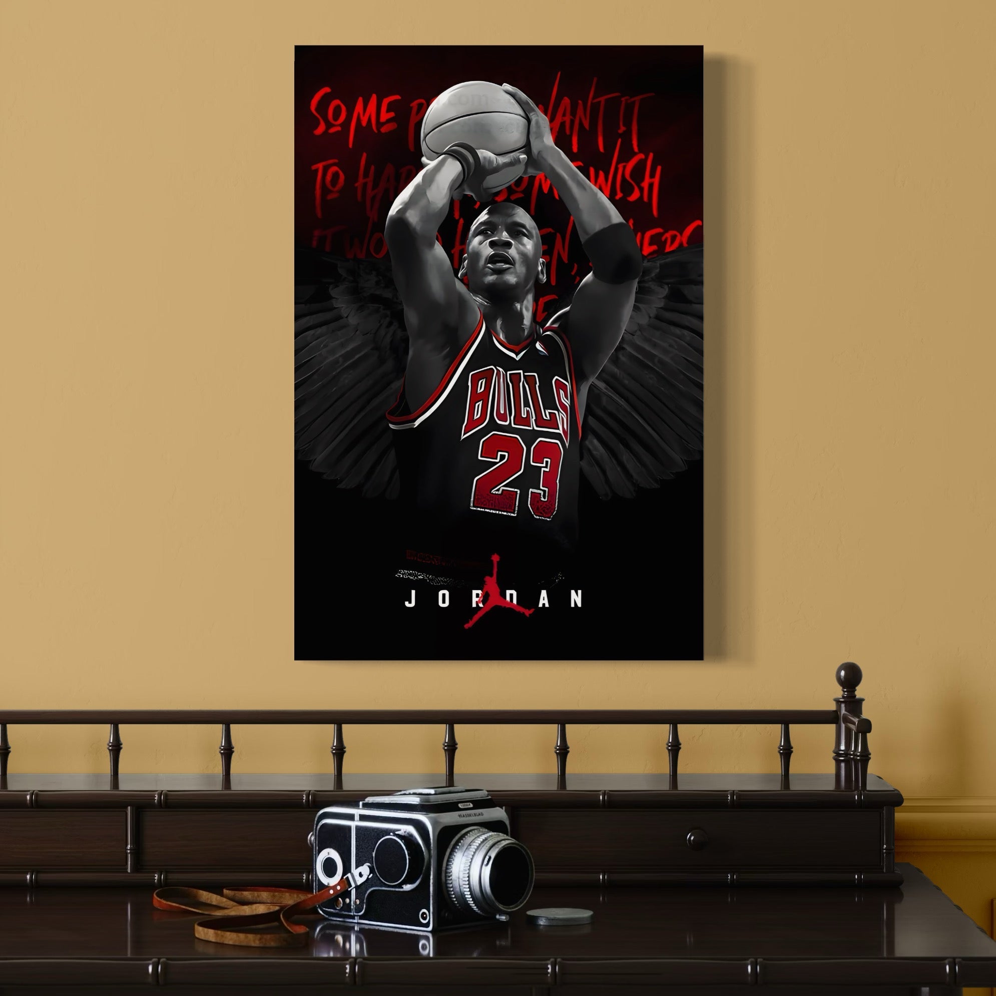 Tablou Canvas Premium, LuxCanva® C1117, The Great Michael Jordan, Culori, Jordan, GOAT, Game Room, Bar, Relaxare, Culori Vibrante