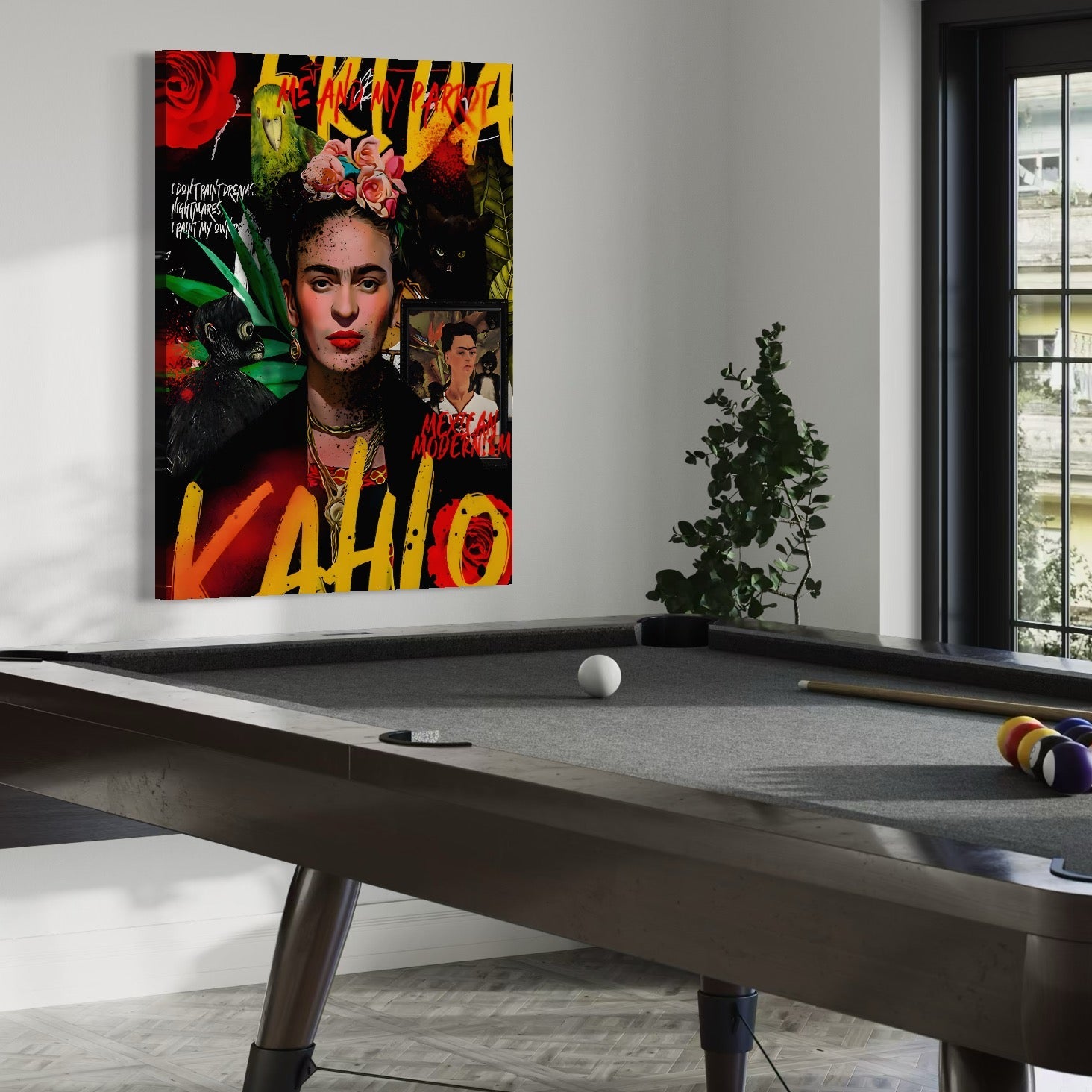 Tablou Canvas Premium LuxCanva® C1130, Frida Kahlo The Artist , Culori, Painter, Women, Pop Art, Living Room, Dining Room, Relaxare, Culori Vibrante