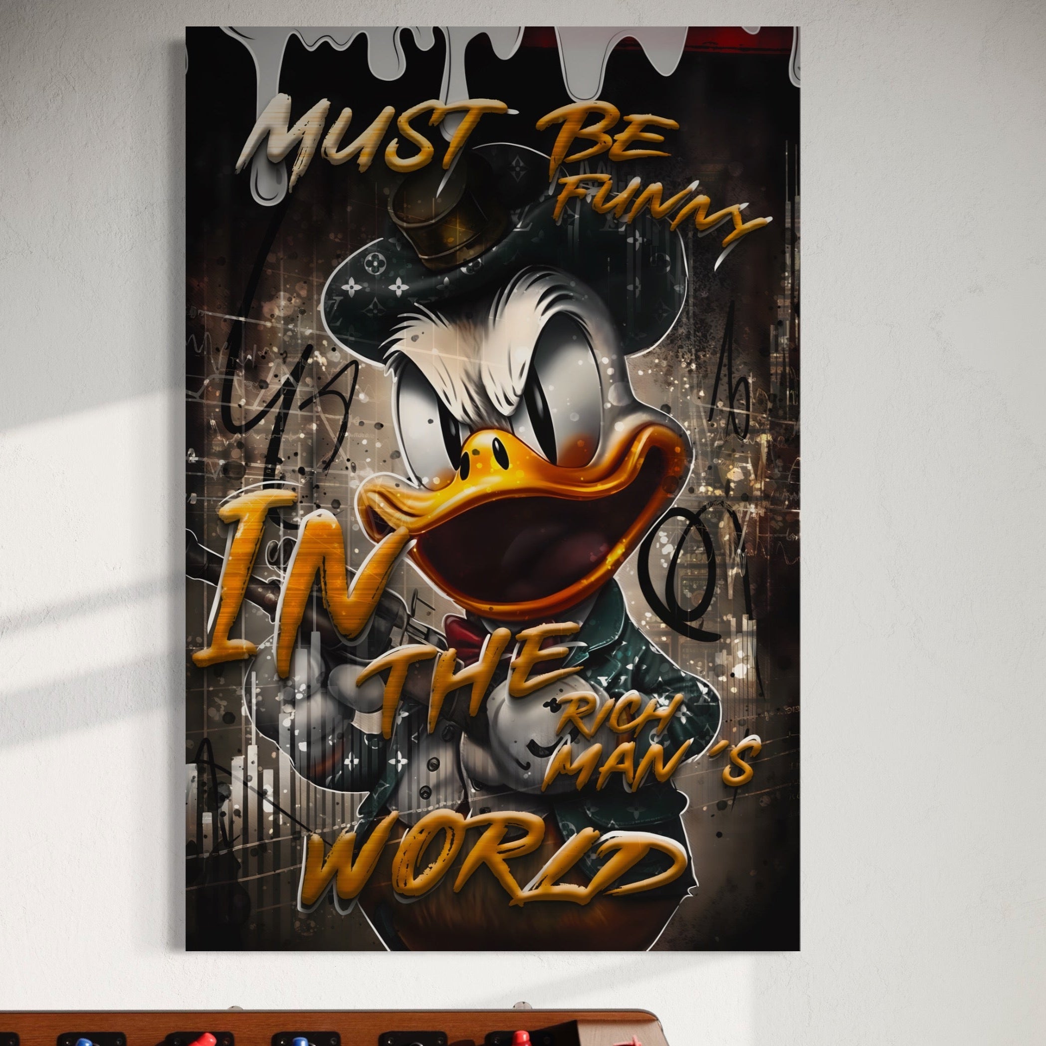 Tablou Canvas Premium LuxCanva® A1169, Must Be Funny , Decorativ, Living, Scrooge McDuck, Desene Animate, Dormitor, Culori Vibrante