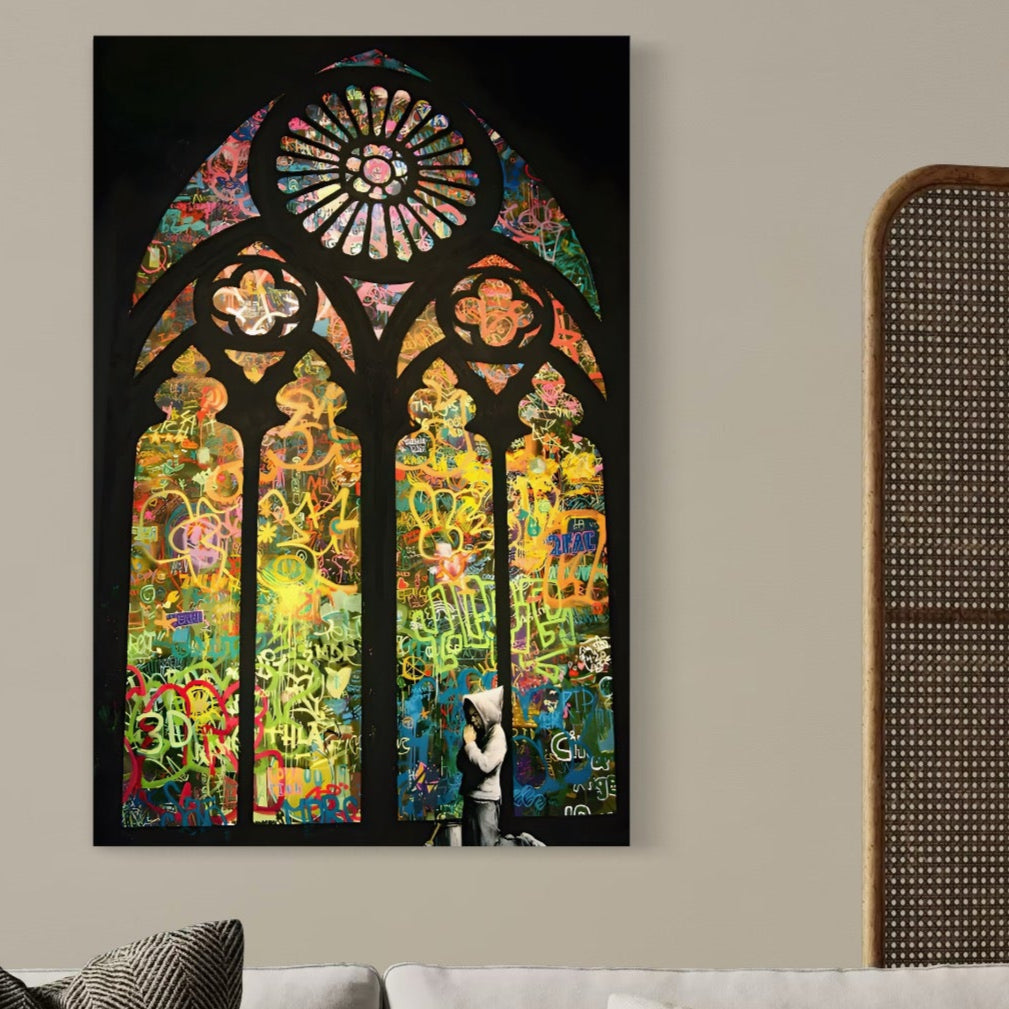 Tablou Canvas Premium LuxCanva® C1143, Believe , Culori, Pray, God, Divine, Living Room, Relaxare, Culori Vibrante