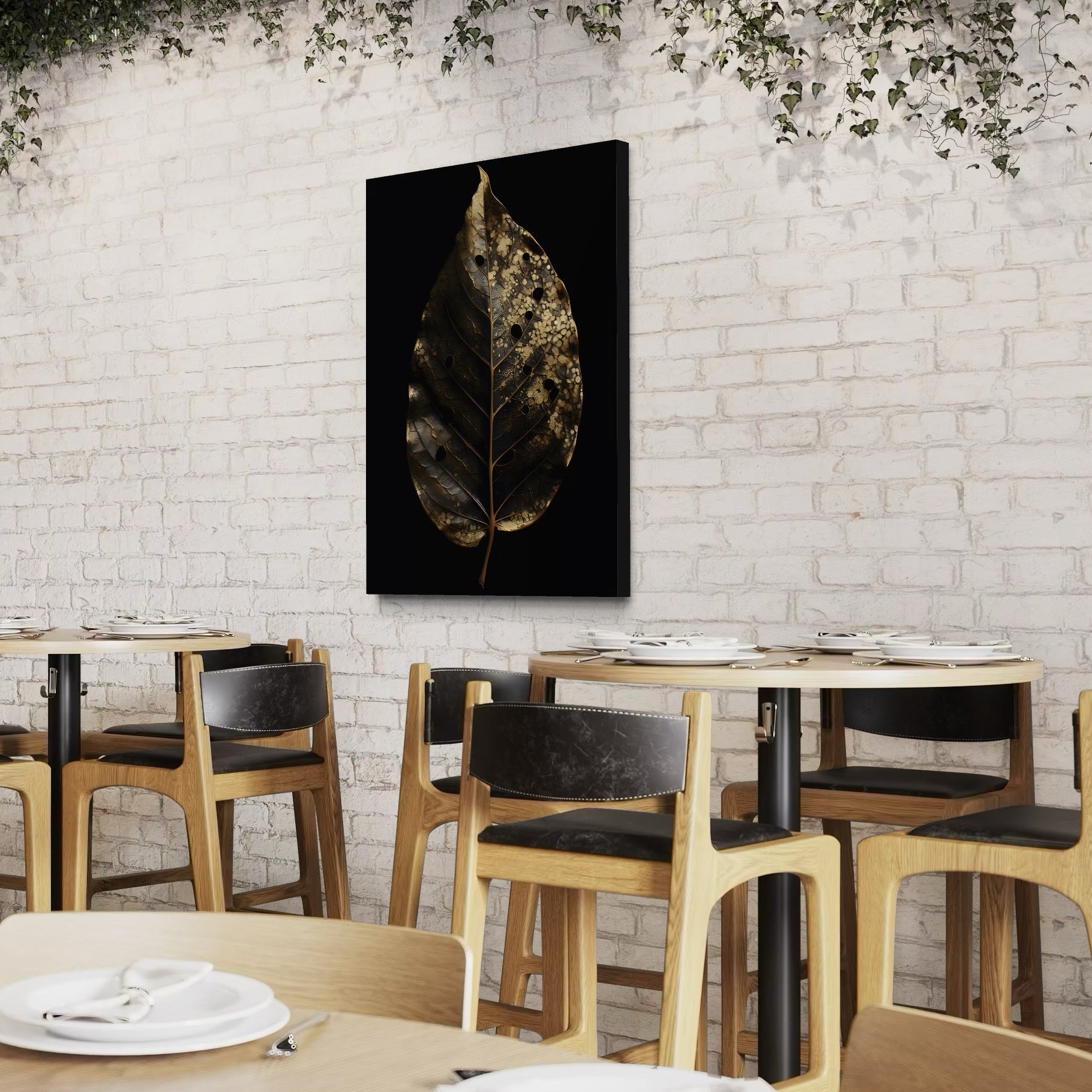 Tablou Canvas Premium LuxCanva® C1145, Old Golden Leaf , Culori, Nature, Time, Age, Living Room, Relaxare, Culori Vibrante