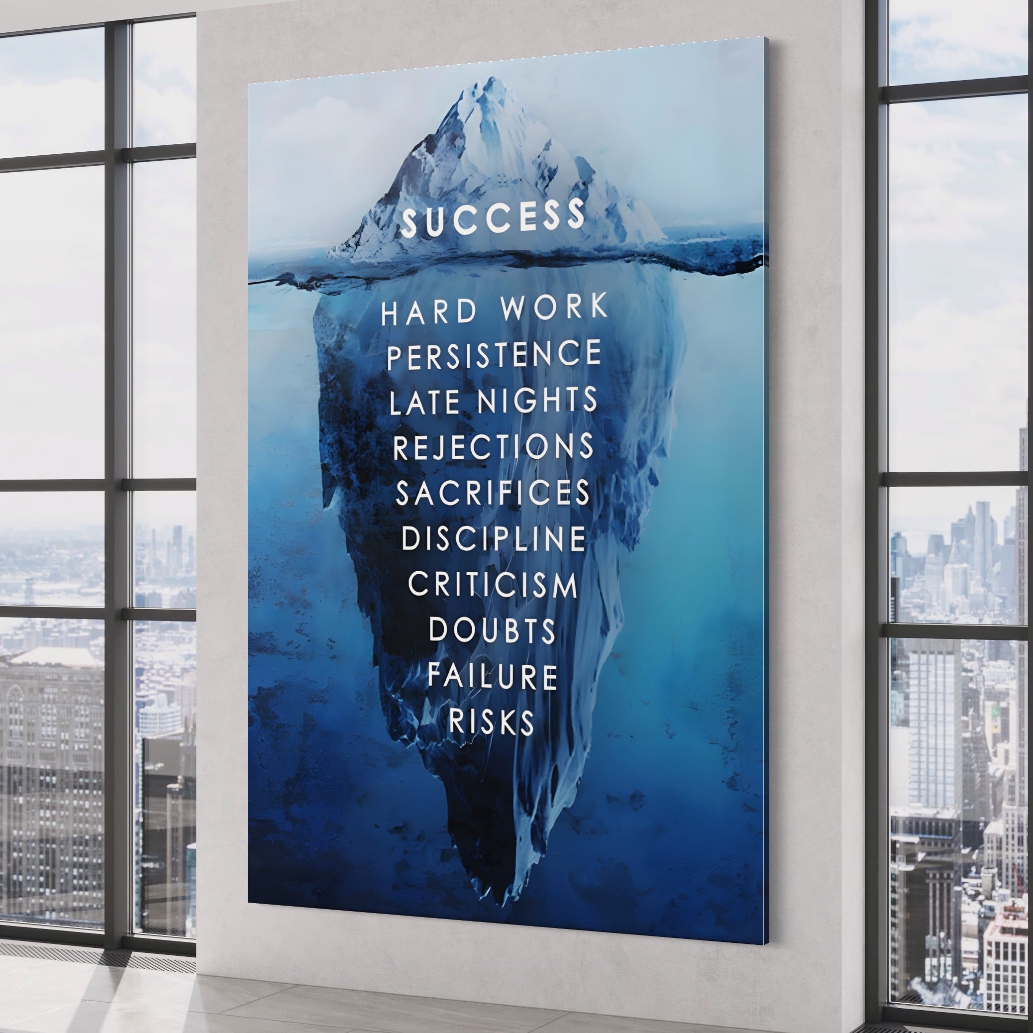 Tablou Canvas Premium LuxCanva® A1155, Ice Island , Motivational, Succes, Culori Vibrante