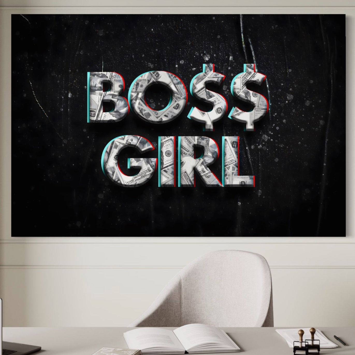 Tablou Canvas Premium LuxCanva® A1152, Boss Girl , Decorativ, TeamLeader, Motivational, Culori Vibrante