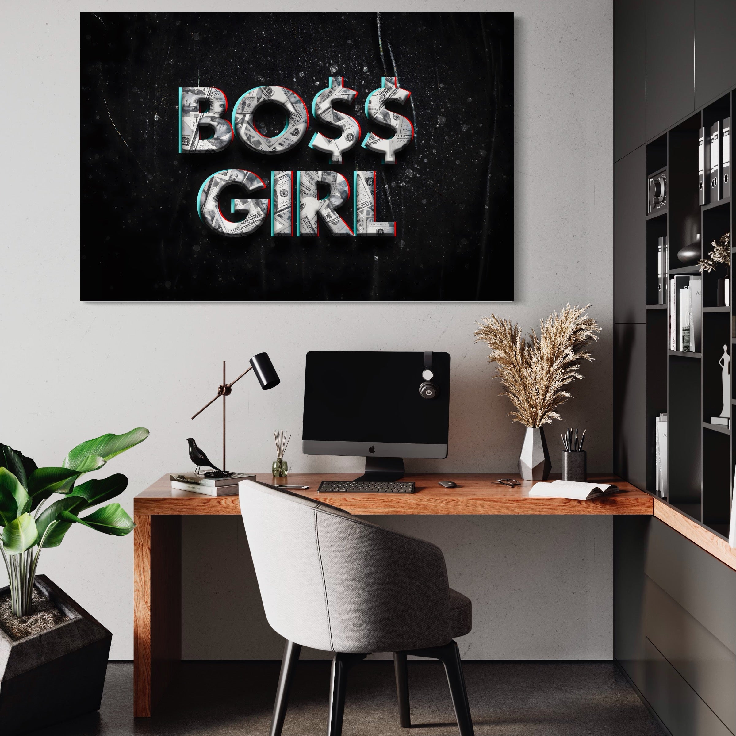 Tablou Canvas Premium LuxCanva® A1152, Boss Girl , Decorativ, TeamLeader, Motivational, Culori Vibrante