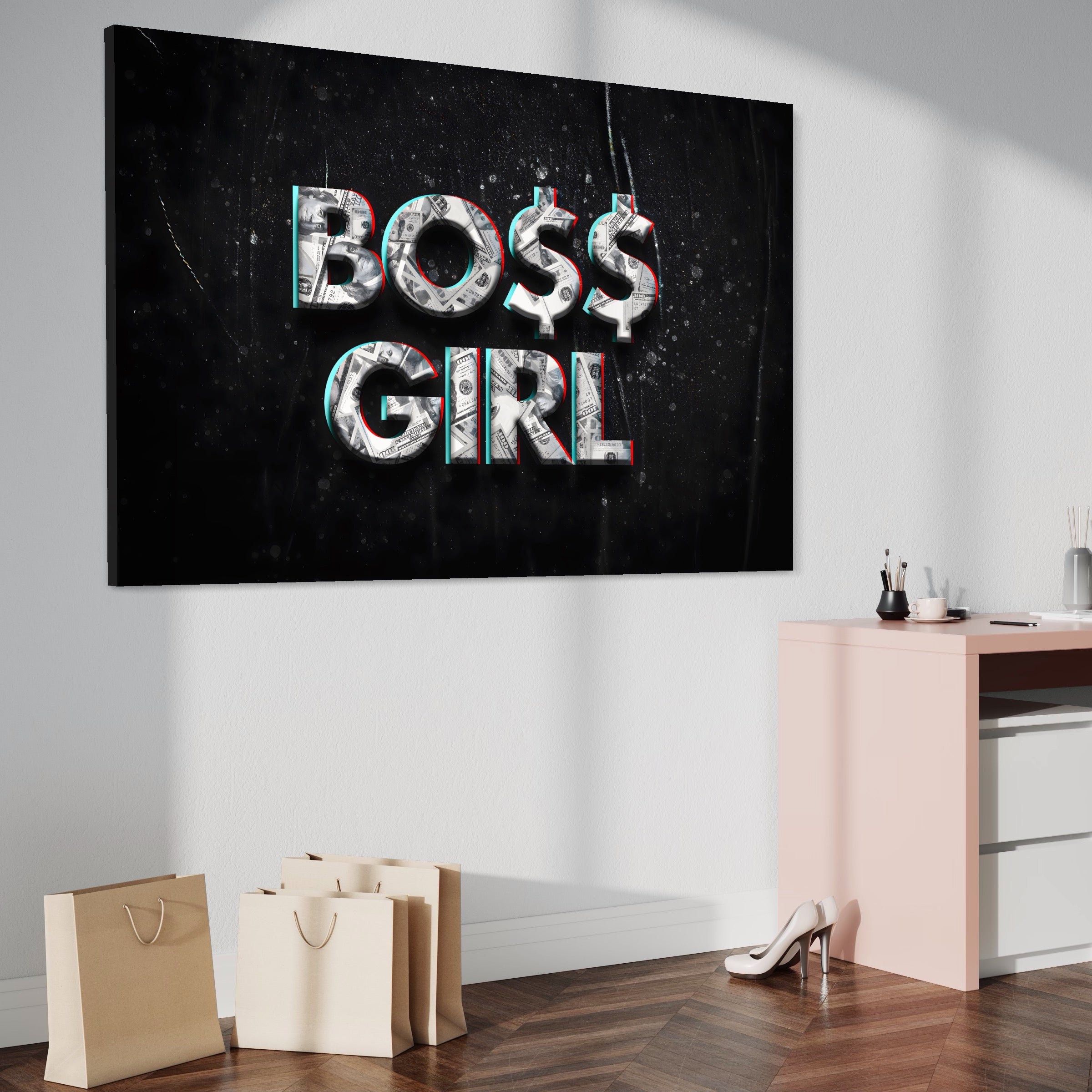 Tablou Canvas Premium LuxCanva® A1152, Boss Girl , Decorativ, TeamLeader, Motivational, Culori Vibrante